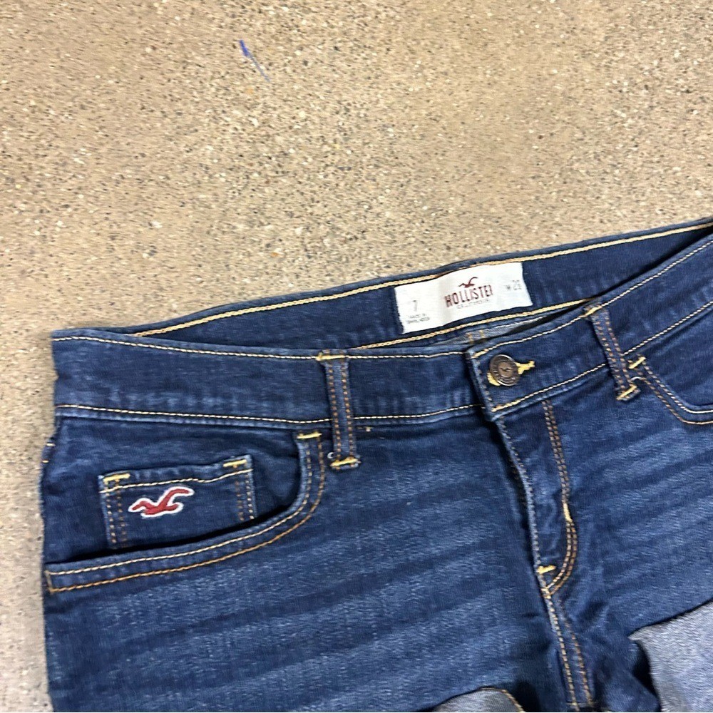 Hollister Denim Shorts Womens 7 Blue Y2K Mini Micro Thigh High Grunge Girlie 00s