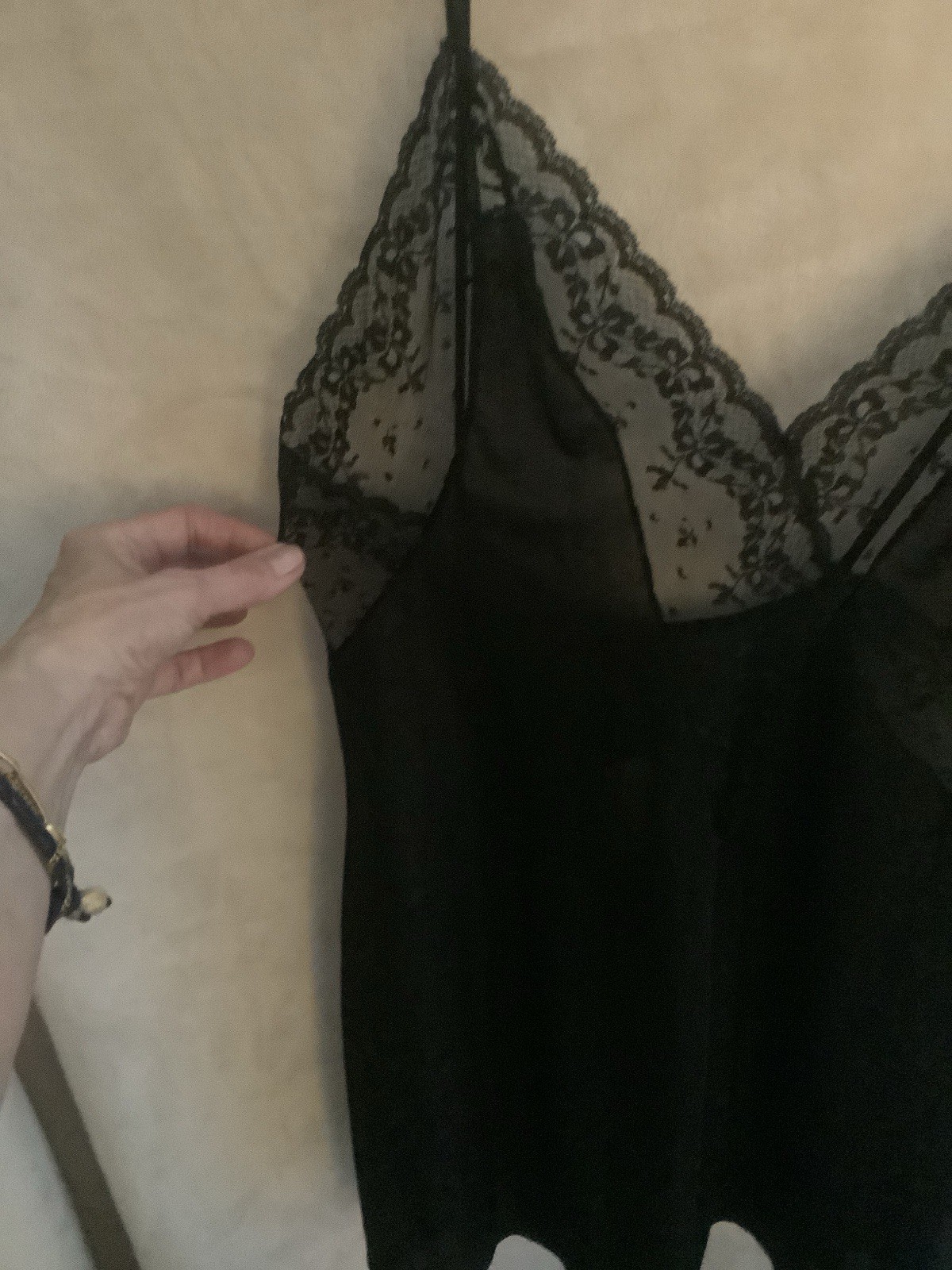 Ralph Montenegro Lingere Peignoir Black Lace Baby Doll Nighty And Robe Sz SM
