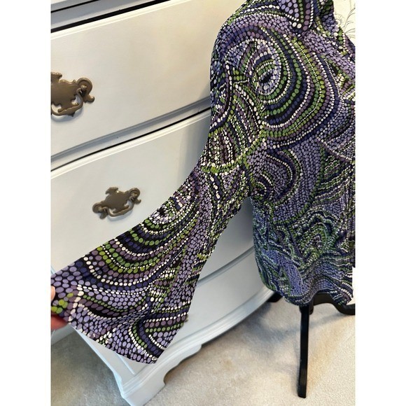 Studio 1940 purple green yellow blouse size 18/20