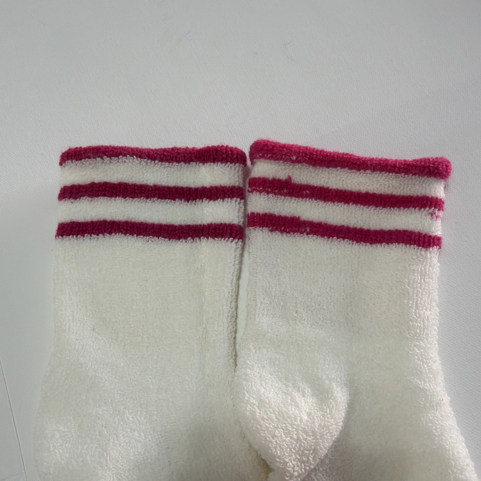 VTG Socks 80’s NOS Acrylic Orlon Nylon 9-11 Ankle Cut Terry Stripe Unisex.
