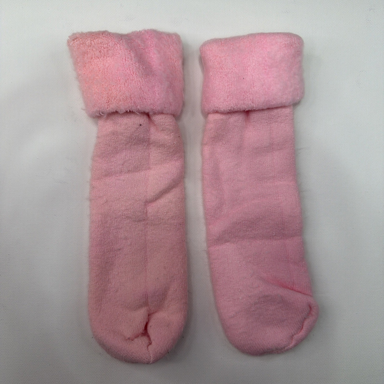 Vintage Socks Acrylic 14″ Roll Top 9-11 Women’s USA Made Soft Thick 80s 90s.