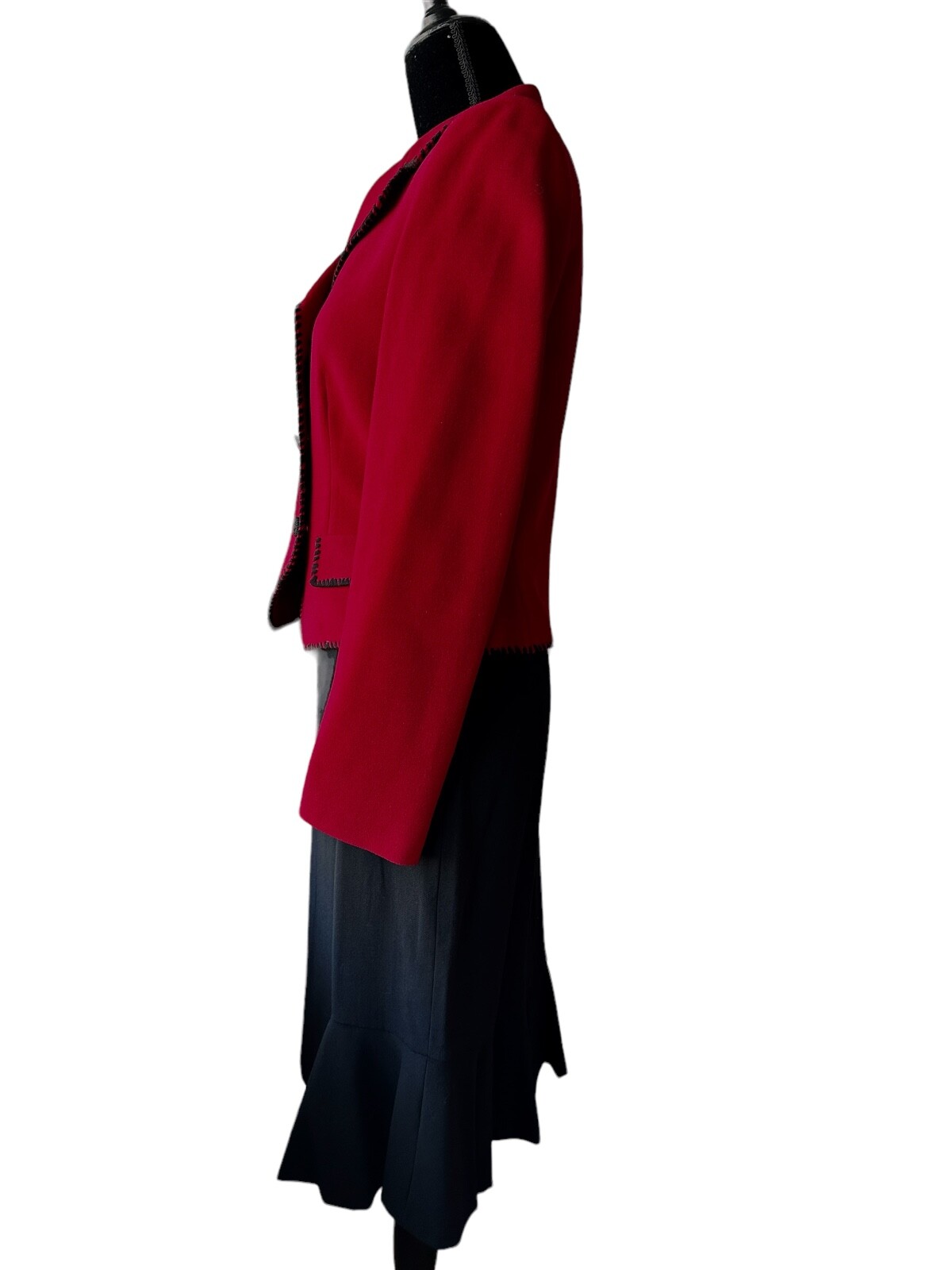 Vintage Tahari 2 pc Skirt Set Dark Red Size 6