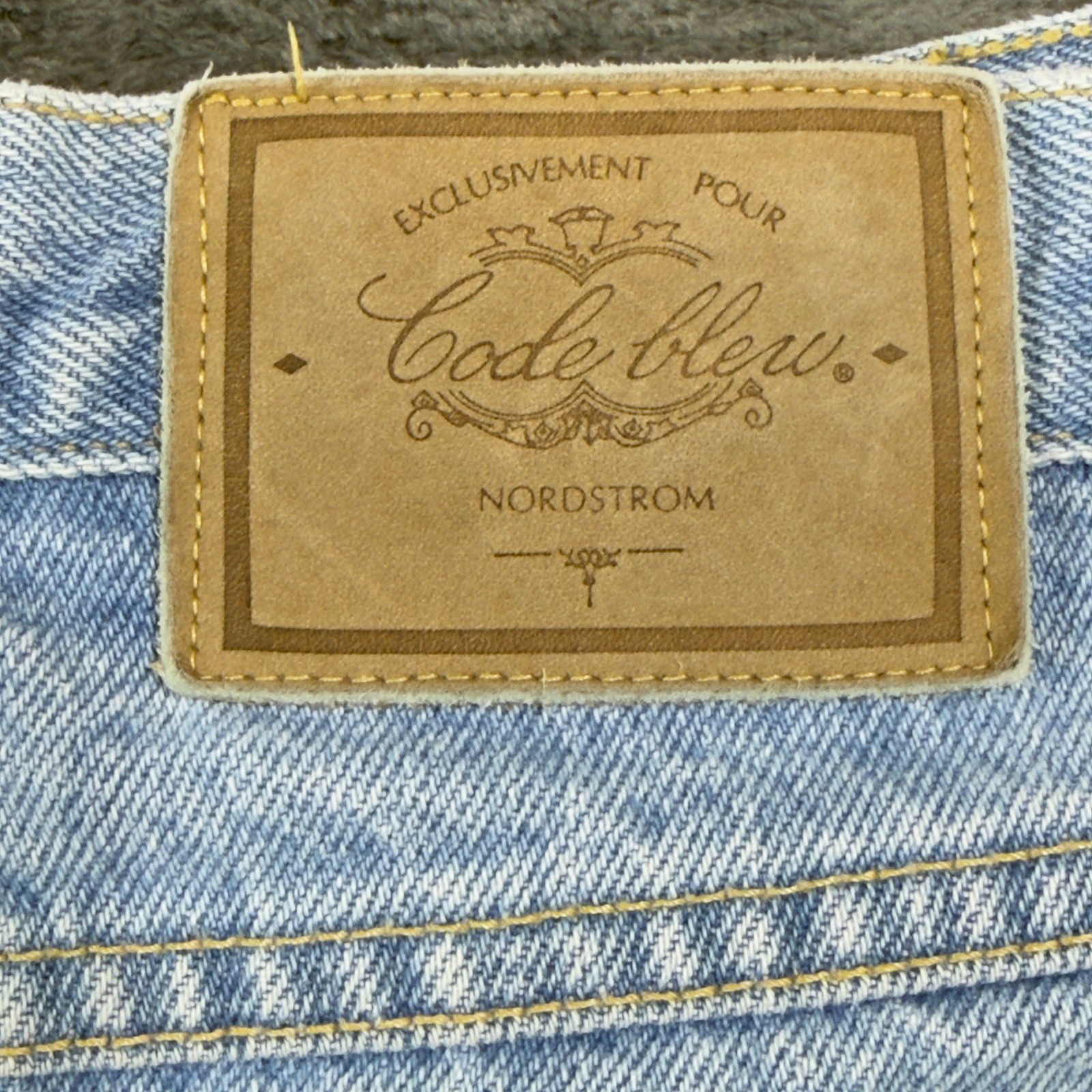 Code Bleu Nordstrom Vintage High Waisted Straight Leg Jeans Light Wash 33