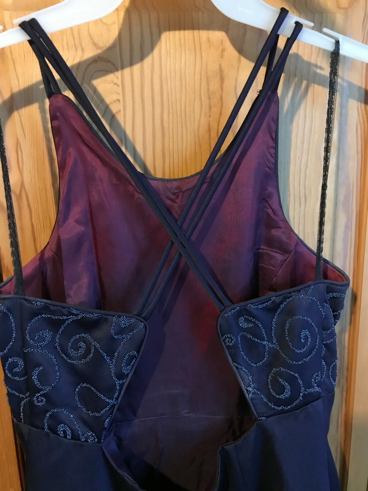BE SMART VTG 11-12 Purple Sleeveless Beaded lined Floor Length Evening Gown