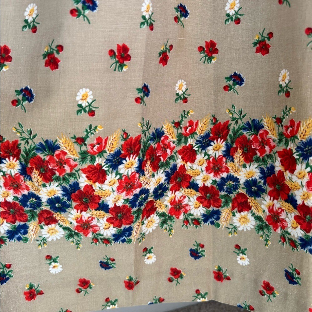 Vintage Jerrie Lurie Floral Prairie Cottagecore Midi Dress sundress 70s Size 12