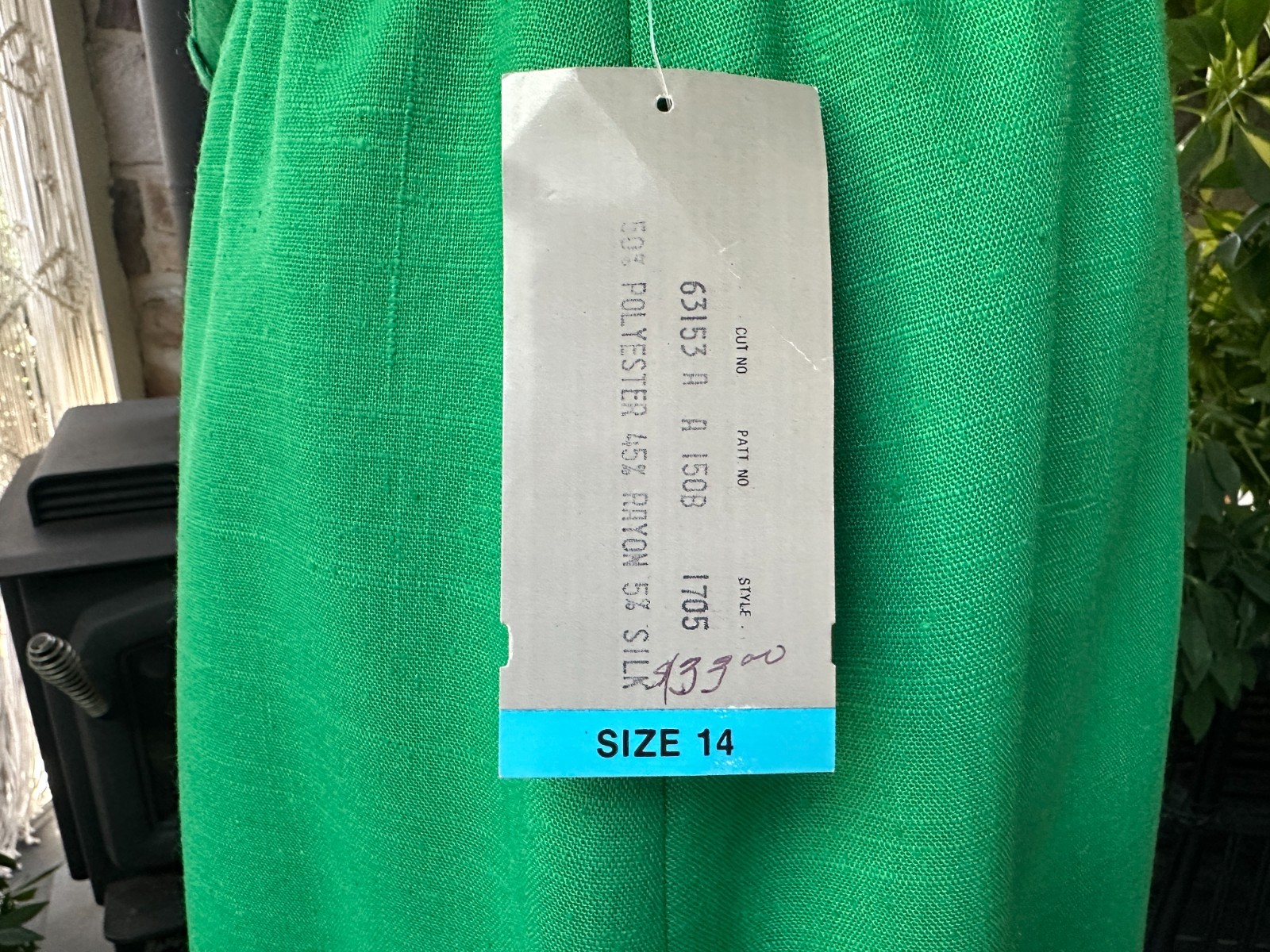 Vintage 1970s Austin Hill Kelly Green Lined Skirt Deadstock with Tags