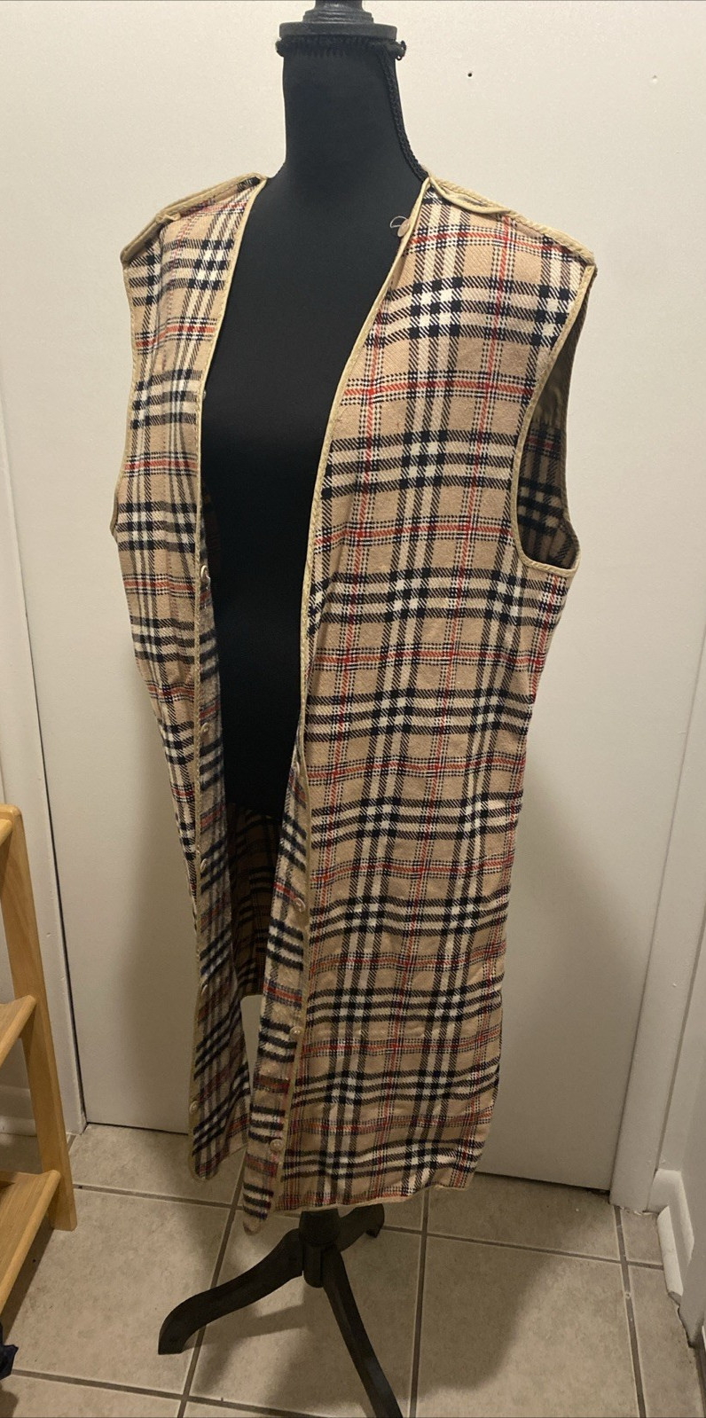 VTG Europe Craft Exclusive Import Long Vest Sack Material Inner Pocket Unique