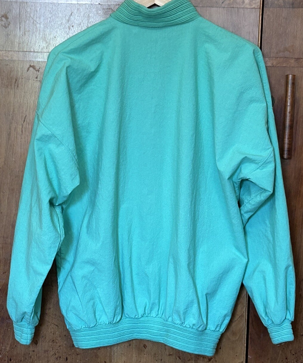 Vintage Women’s SK Sport Baseball Jacket 80’s Mint Green Crest Miami Vice