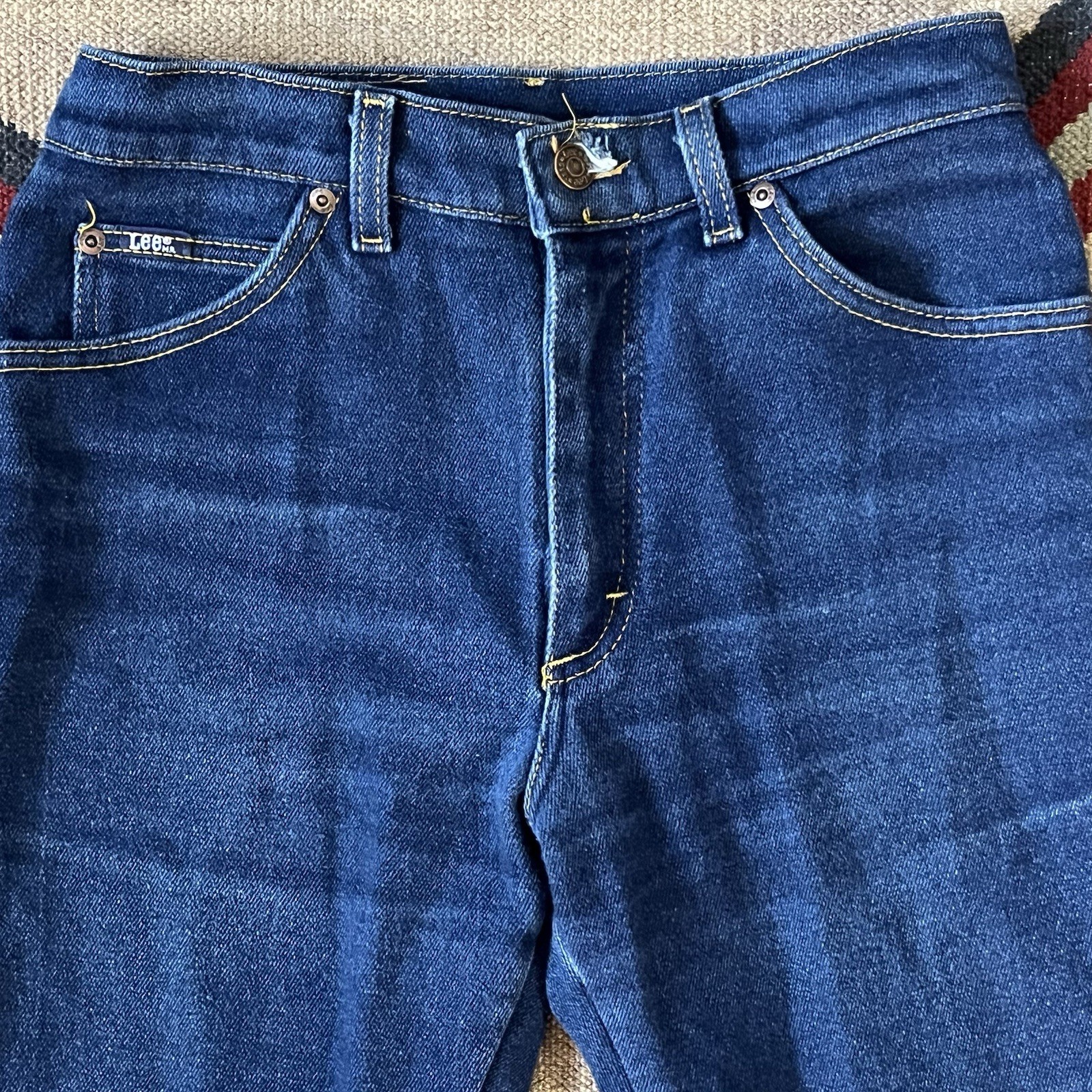 Vintage 80s Lee Riders Jeans Women’s 28×30 USA Made Blue Stretch Denim