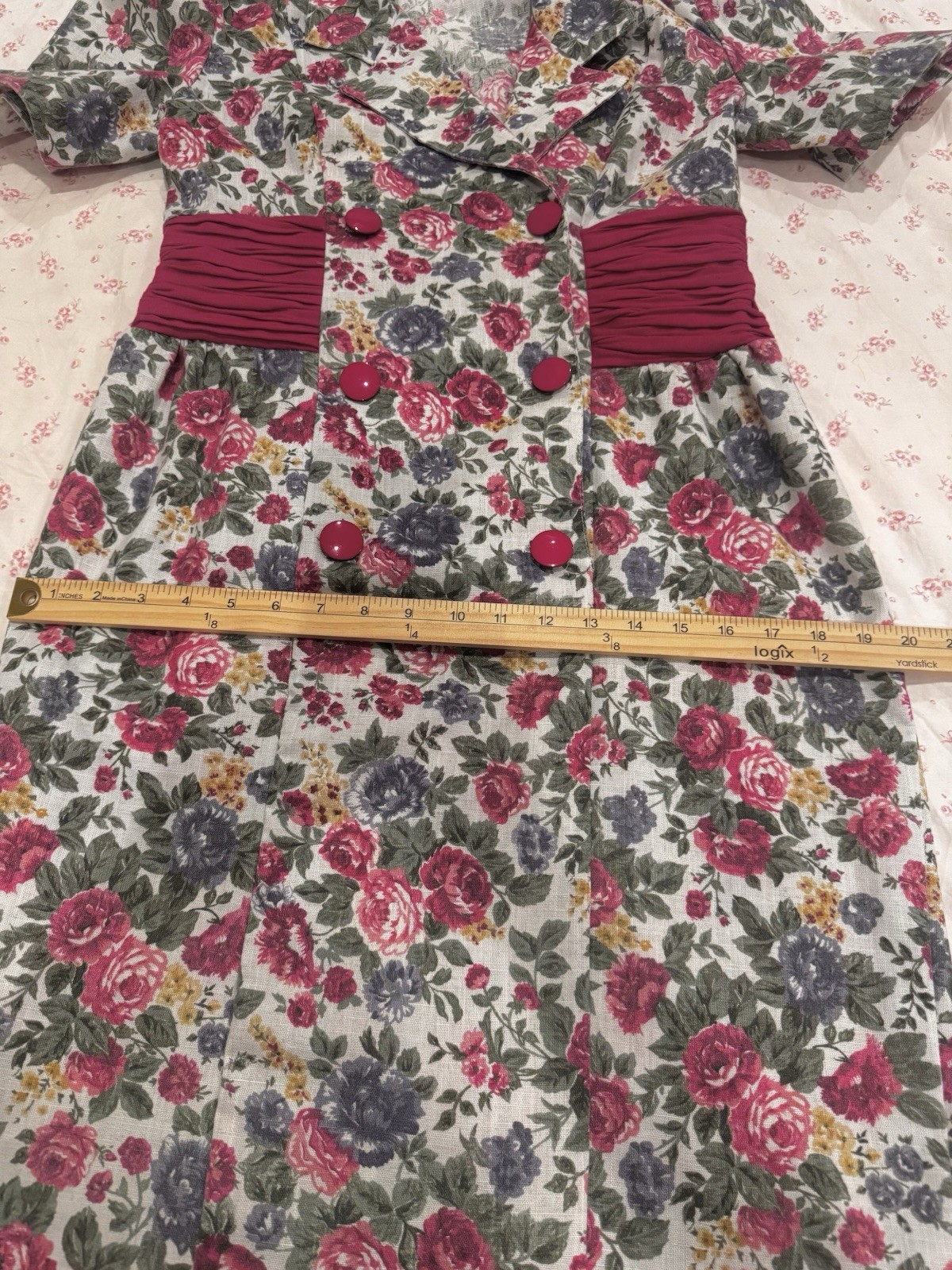 Vintage Peri Petites Dress Womens 10 Floral Garden Wedding Guest Party Elegant