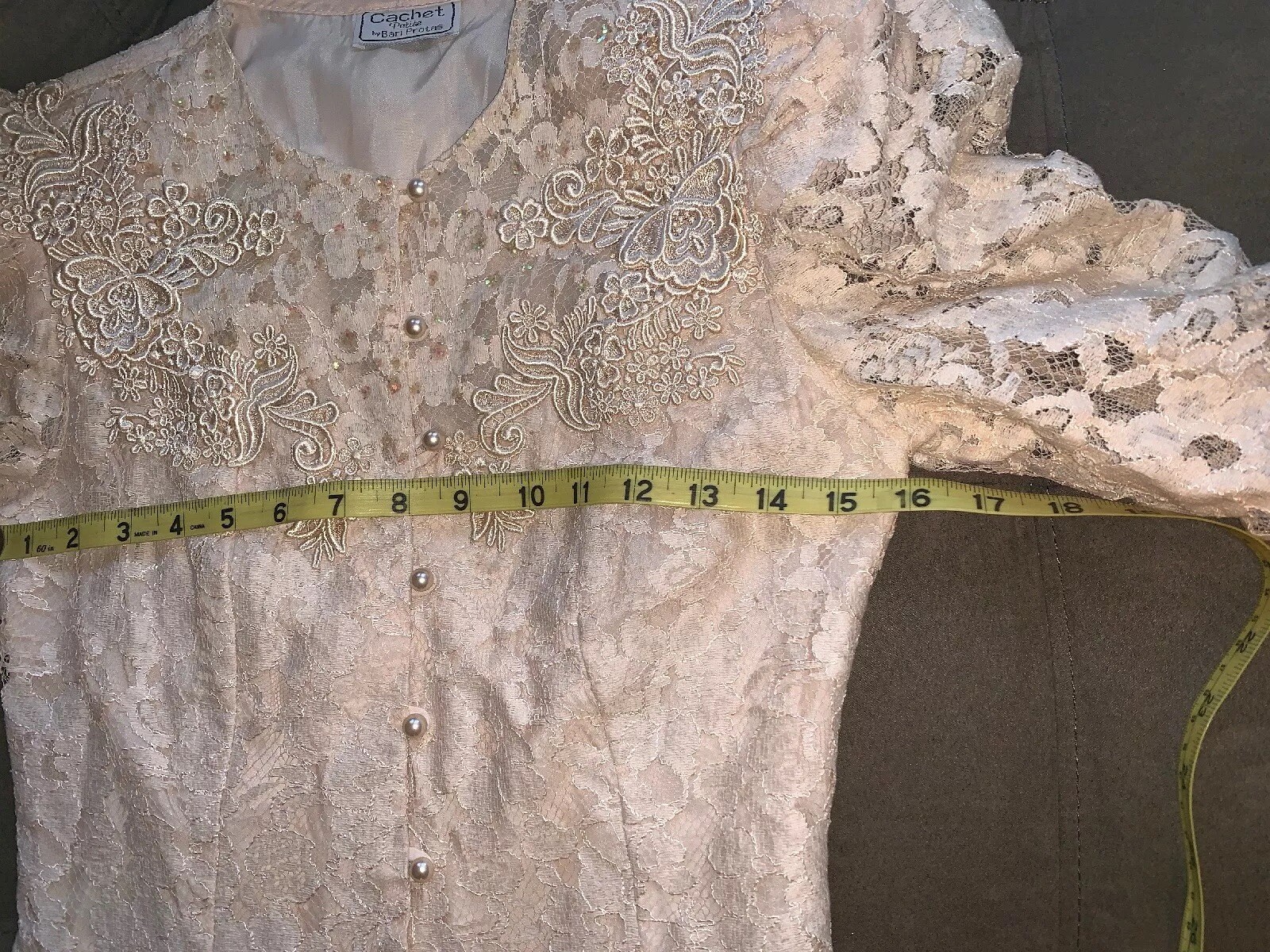Vintage Lace Cachet Dress 5/6 Mother Of The Bride 2nd Marriage Evening Gorgeous