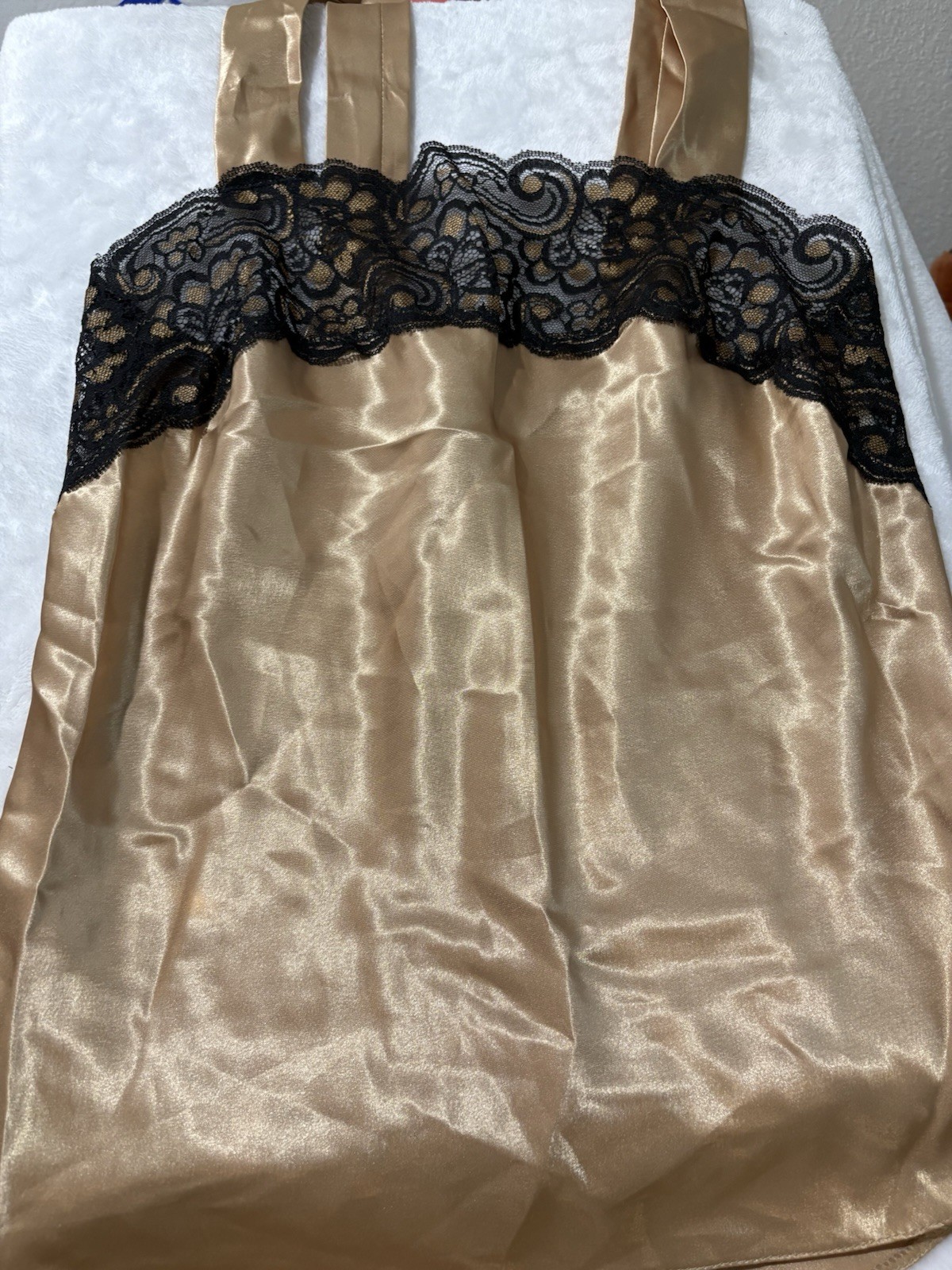 VTG Lucie Anne Panties & TANK 2XS French Cut Gold High Waisted USA B-32 W-28