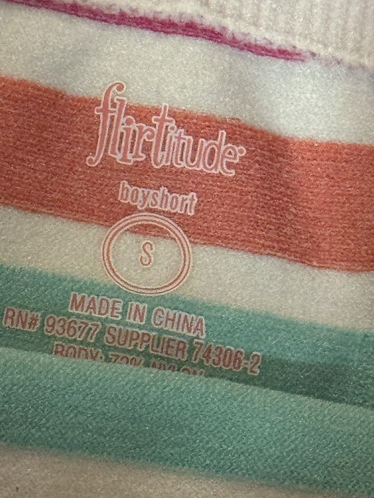 VINTAGE FLIRTITUDE BOYSHORT STRETCH PANTY! SIZE SMALL ! NEW!