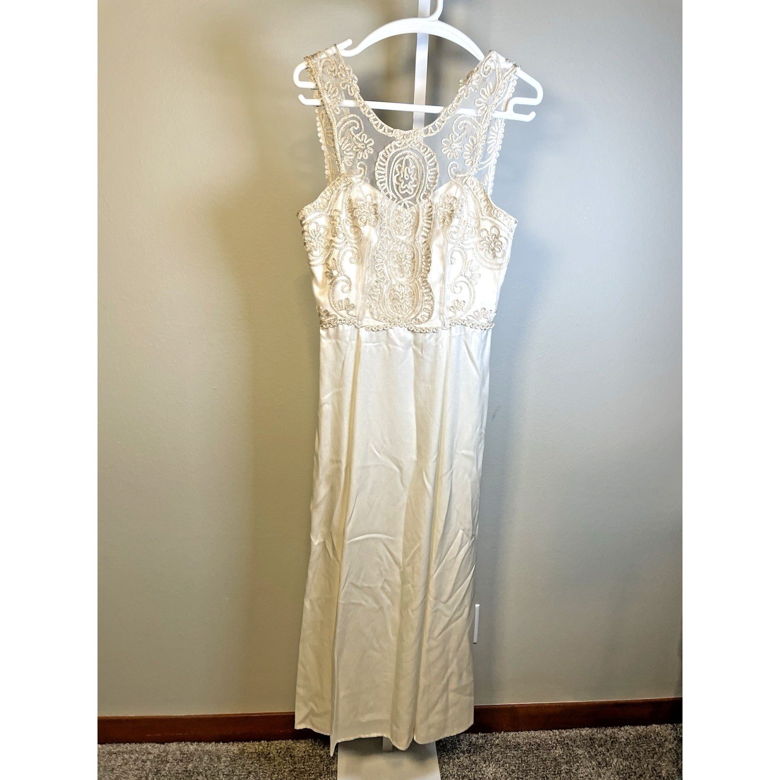Vintage Dress Evening Formal Bridal Gown Blondie And Me Beaded Embroidered Prom