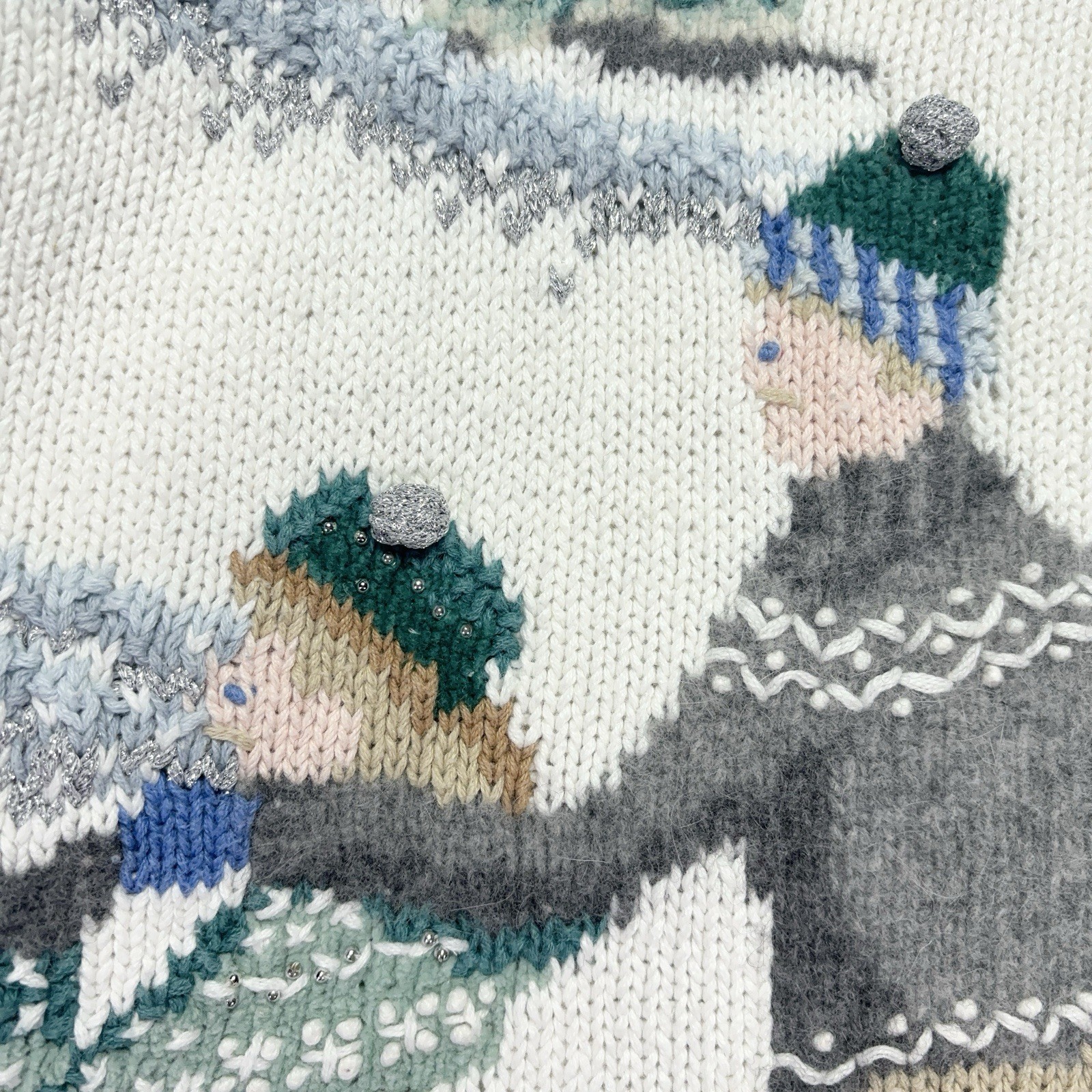 VTG Marisa Christina II Chunky Knit Sweater – 1995 XMAS Collection Ice Skating