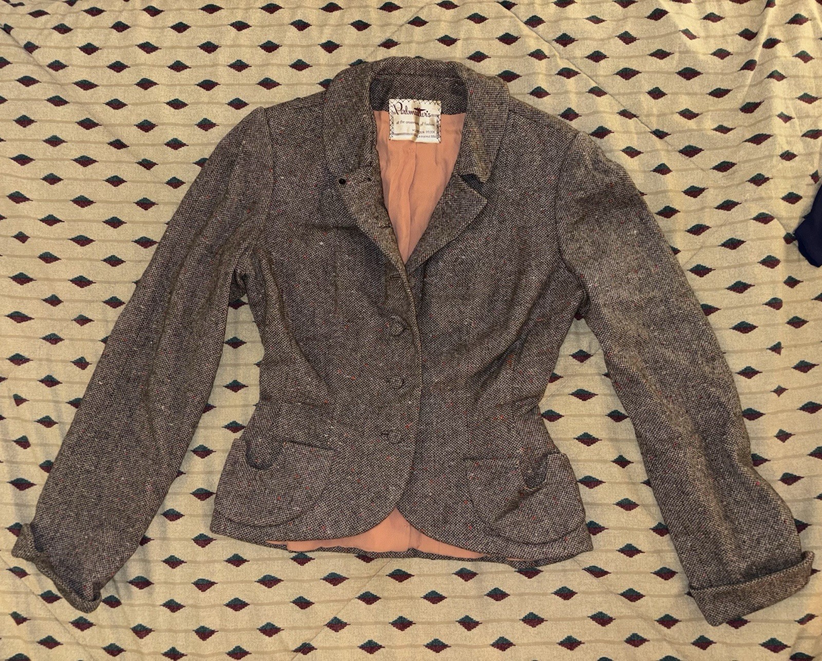 Vintage 1960s Women’s Tweed Jacket Union Made In New York