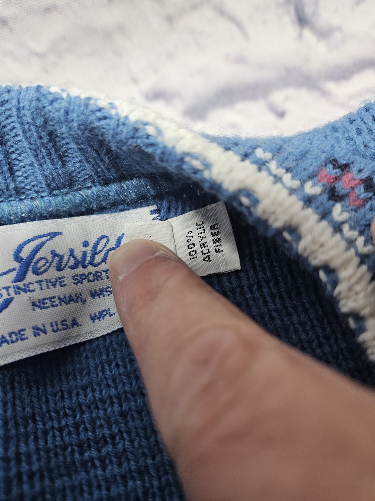 Vintage Jersild Women’s Sweater – LARGE (42) – Blue, 100% Acrylic