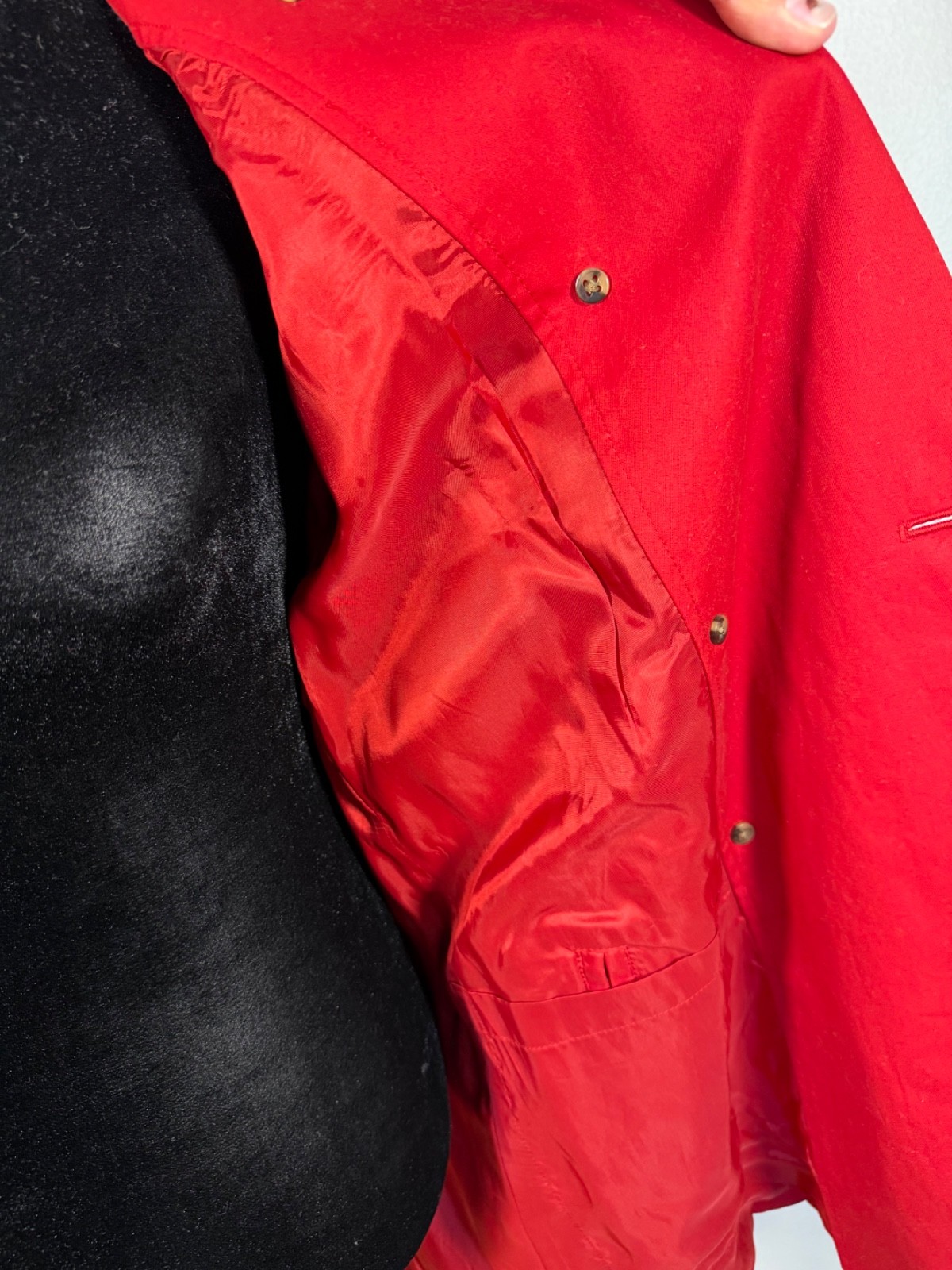 Brooks Brothers 346 Women’s Red Double Breasted Lined Jacket Trench Coat Belted