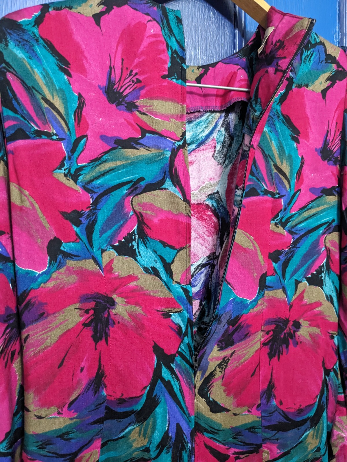 *Vintage Act 1 New York*Faux Wrap Around Dress*Size 12*Suede*Colorful