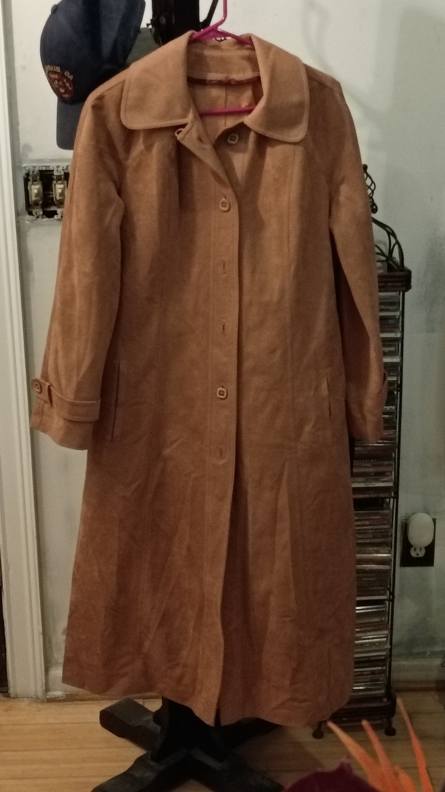 Foxland by Lanson 1970s Brown Coat Vintage Plaid Lining LGWU Union Tag Original