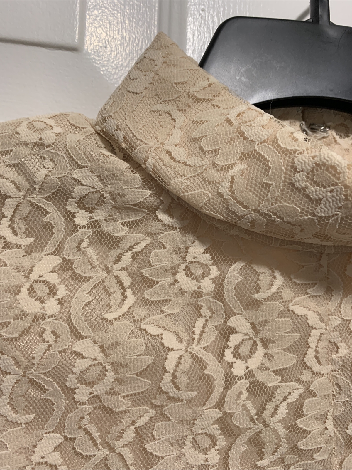 Vintage 70’s Lace Dress Floral Lace Overlay Mother Of The Bride / Groom Handmade