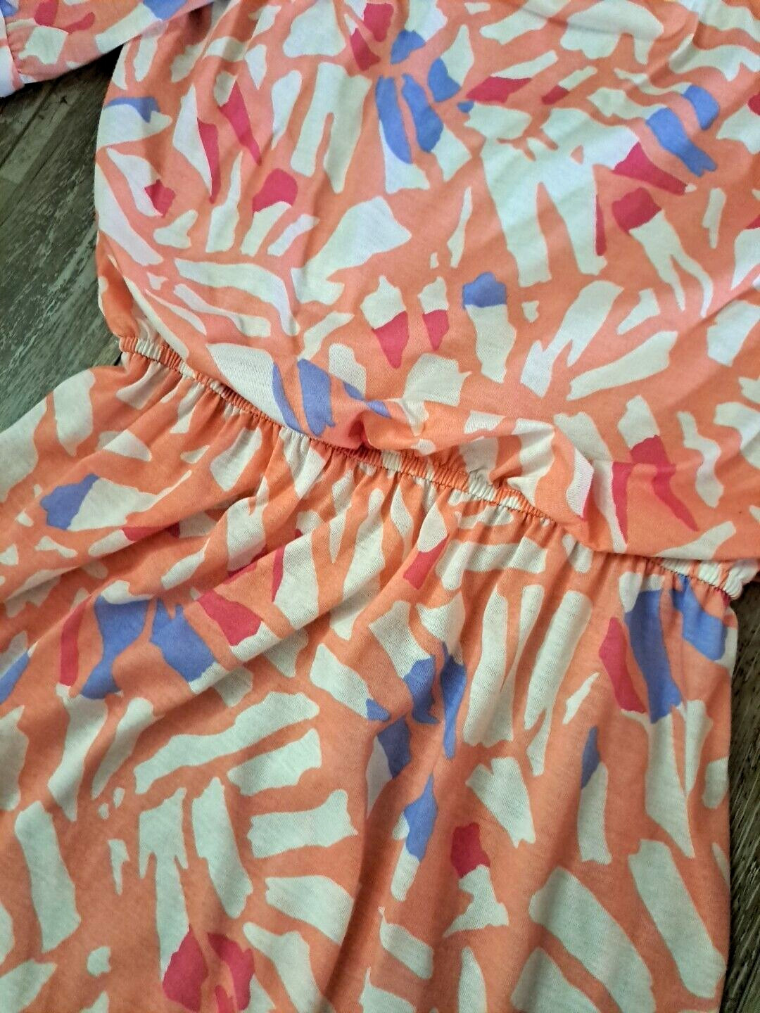 Vintage Dress Blouson JB Express Womens Abstract Pink Purple 1990s Size 18 XL