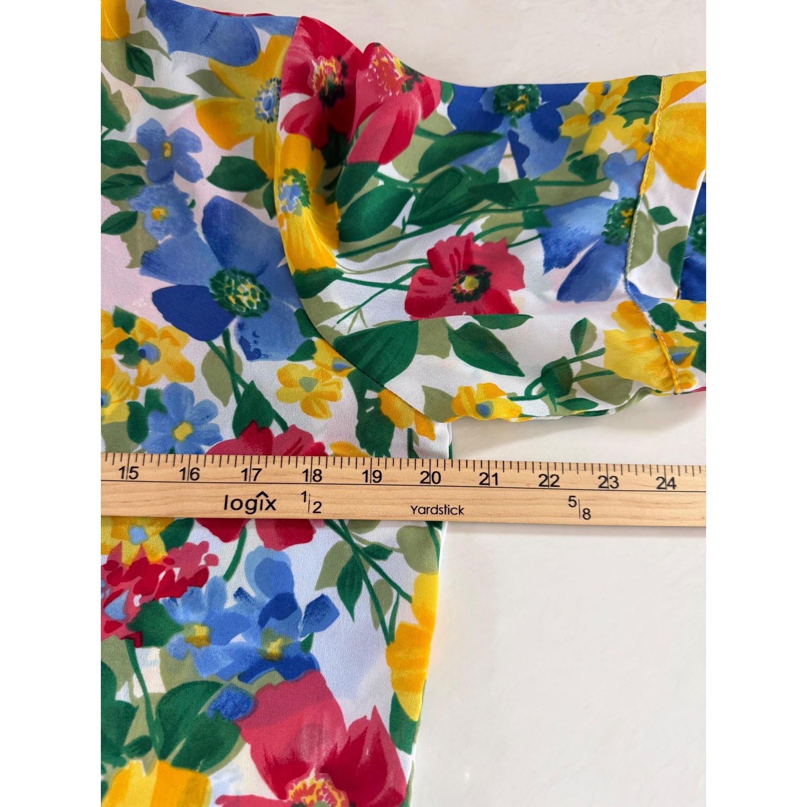 Vintage Tan Jay Womens Floral Blouse Multicolor Made in USA Size 8 Cottagecore