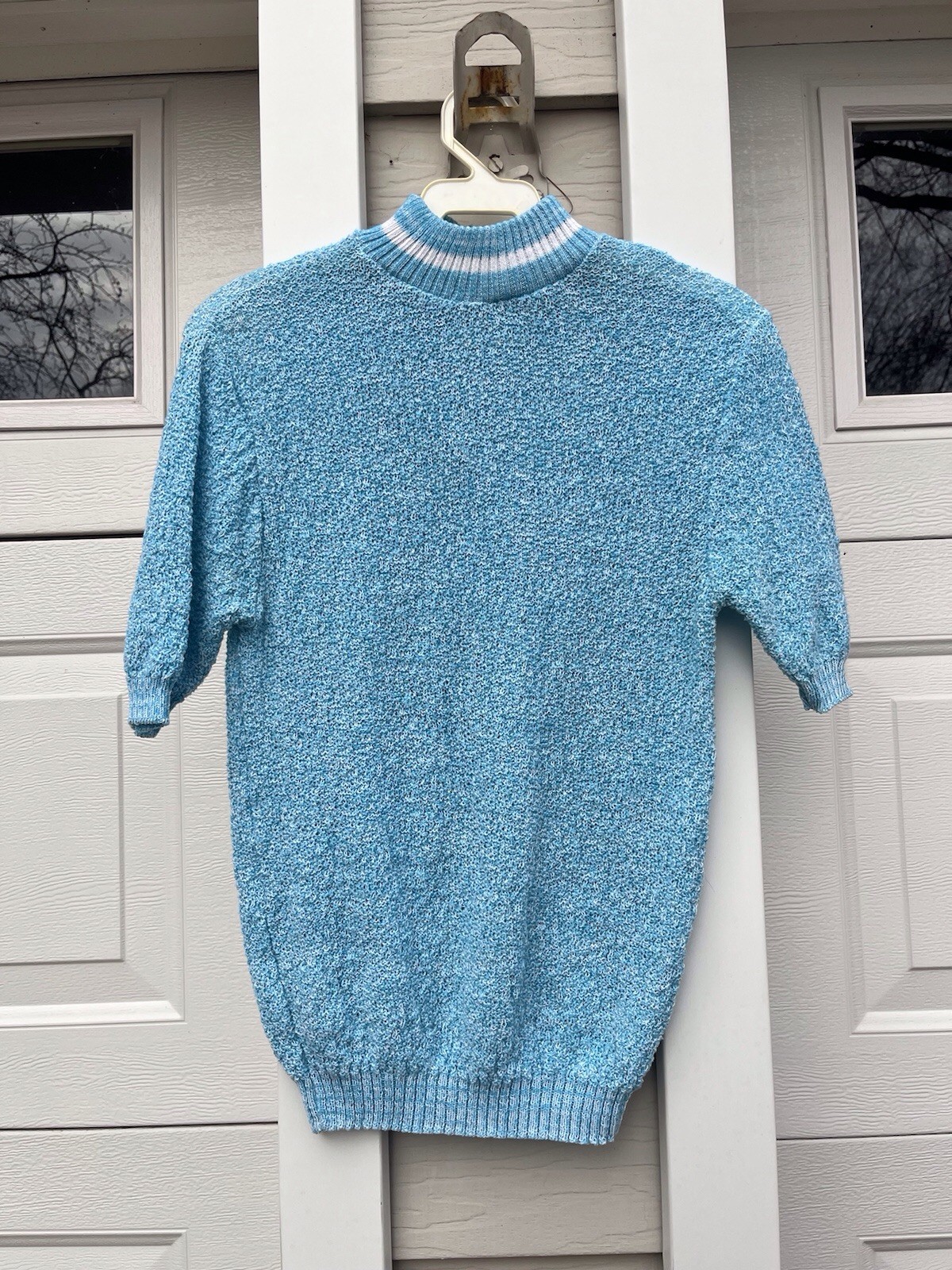 Carol Brent Pullover Sweater Vtg Knit Retro 1960s Secretary Acrylic Size S