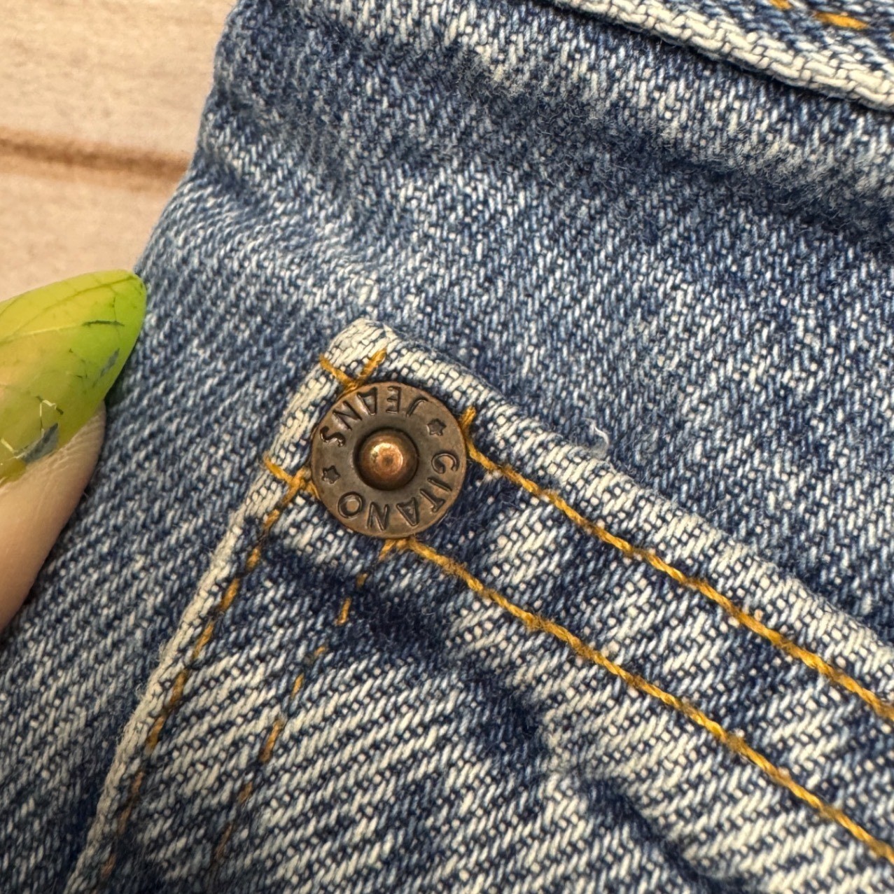 Vintage Gitano Jeanswear High Waisted Tapered Leg Denim Jeans Blue 18P Petite