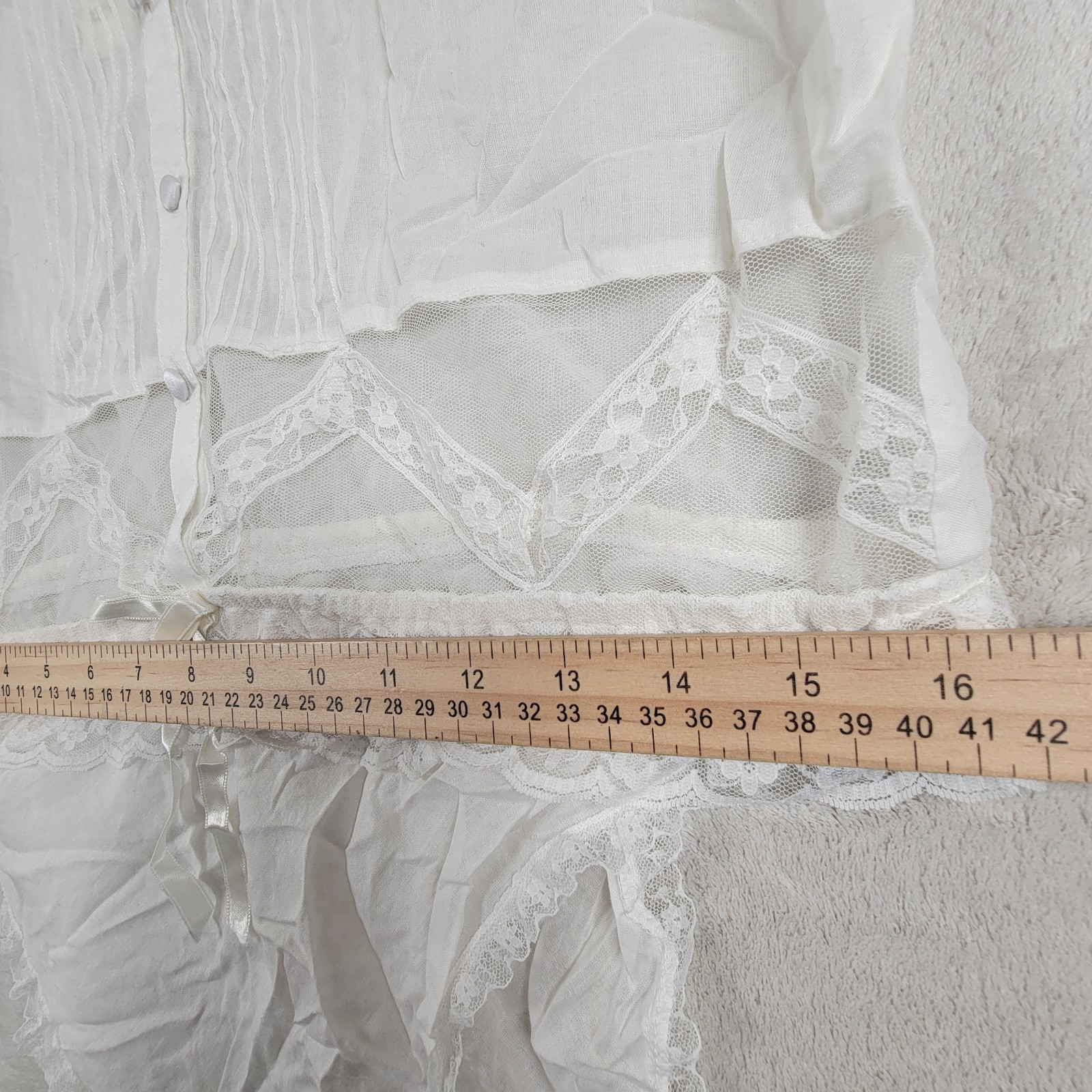 Women’s Vinta 90’s Victoria’s Secret Sz M Teddy Bodysuit Ivory Lace Satin Bridal