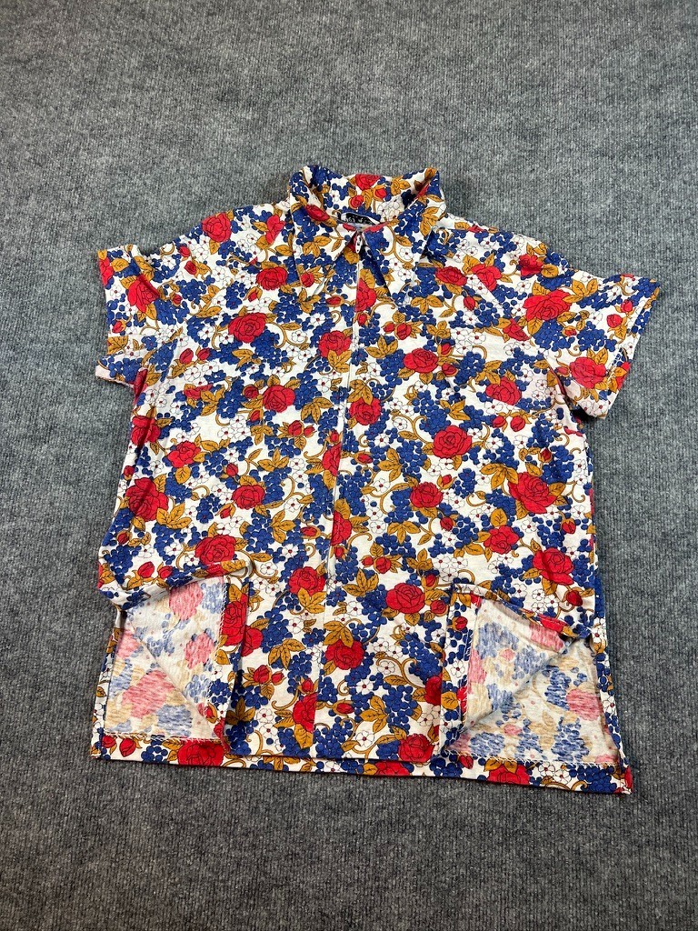 Vintage 70s Peggy Lou California Floral Print Top Button Up Blouse Women LG/XL?