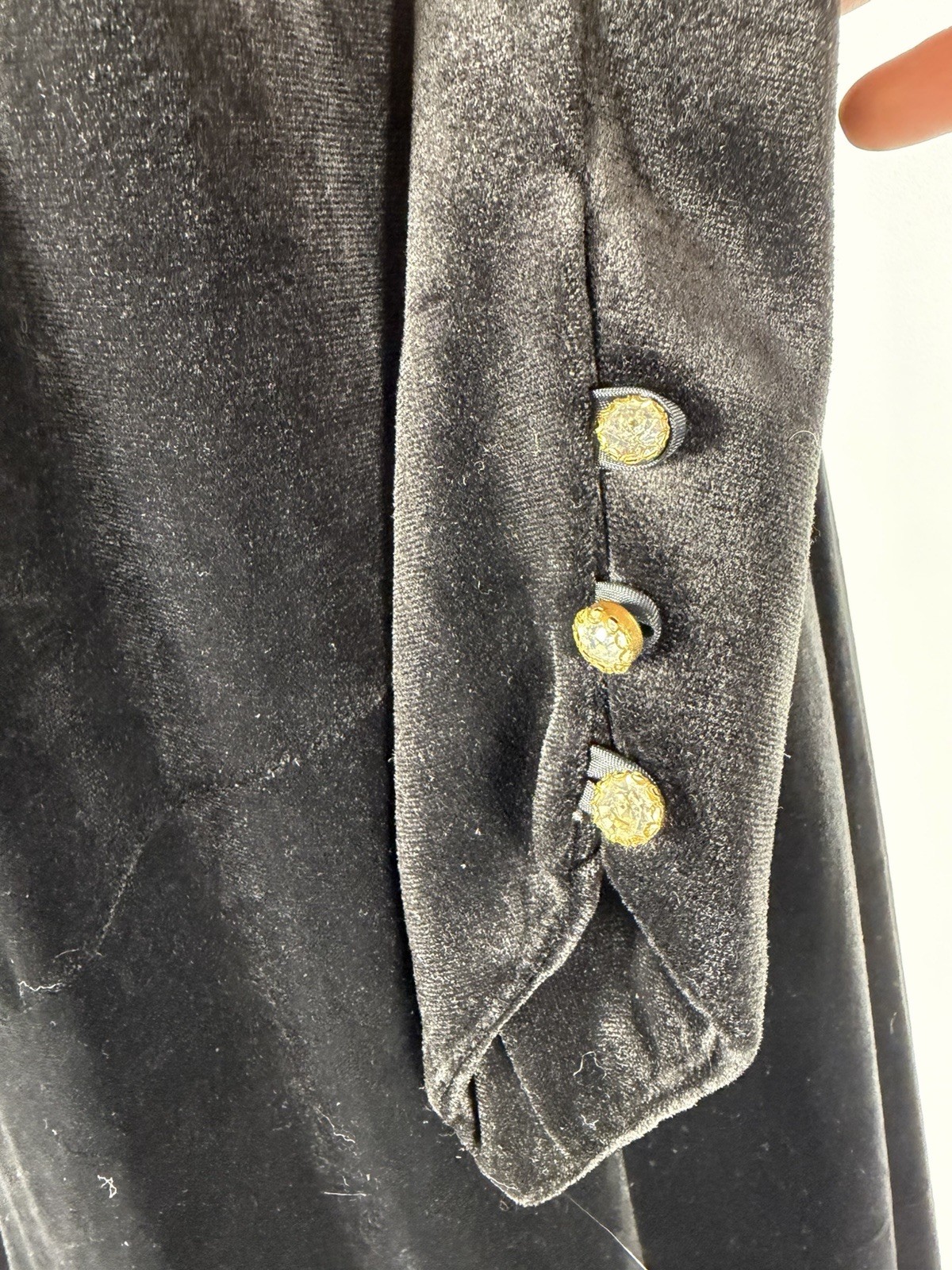 Vintage 80s David Brown Neiman Marcus Velvet Sequin Sleeve Gown