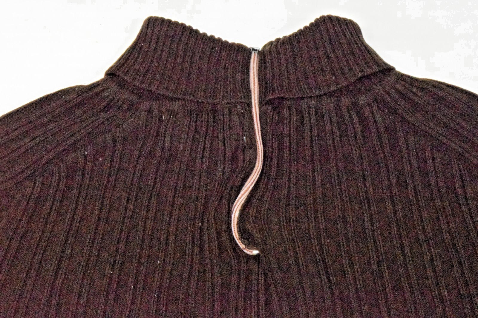 VTG Womens Turtleneck Sweater Grand Prix Size S 80s Ribbed Knit Espresso Brown