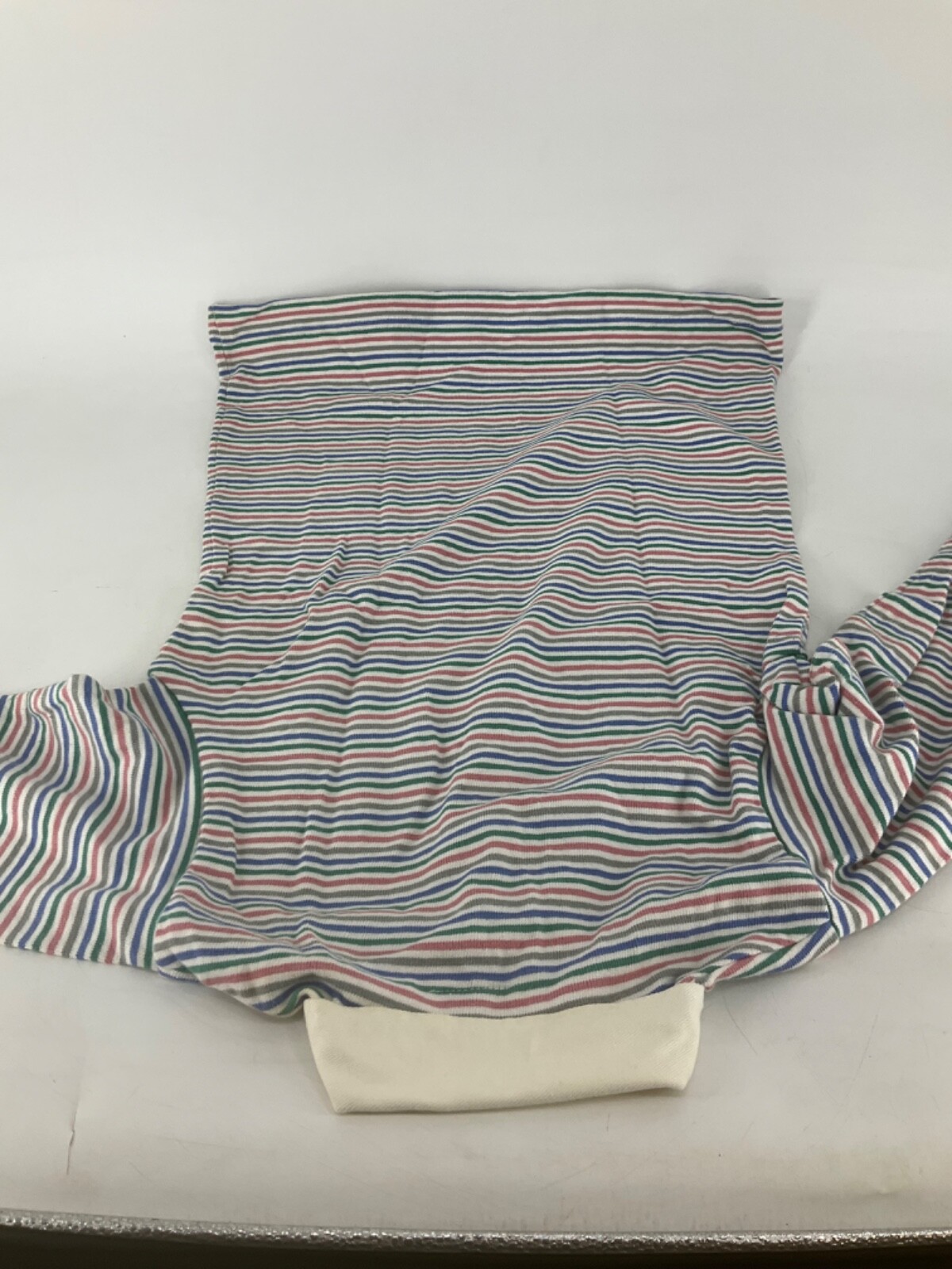 Vintage Women’s Rugged Wear Ltd Heavy Cotton Polo Pastel Stripes USA Size M