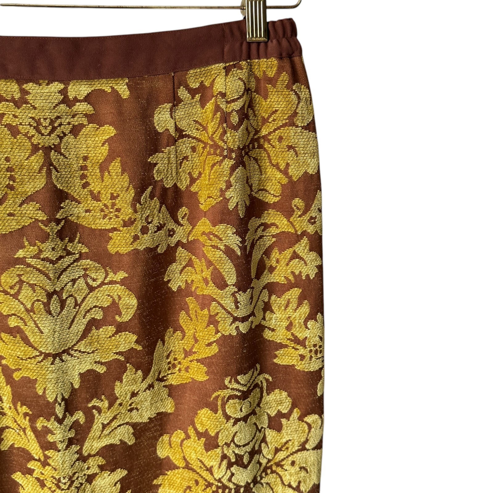 Vintage Donna Vinci Couture Pencil Straight Skirt 8 Tapestry Textured Lined W30″