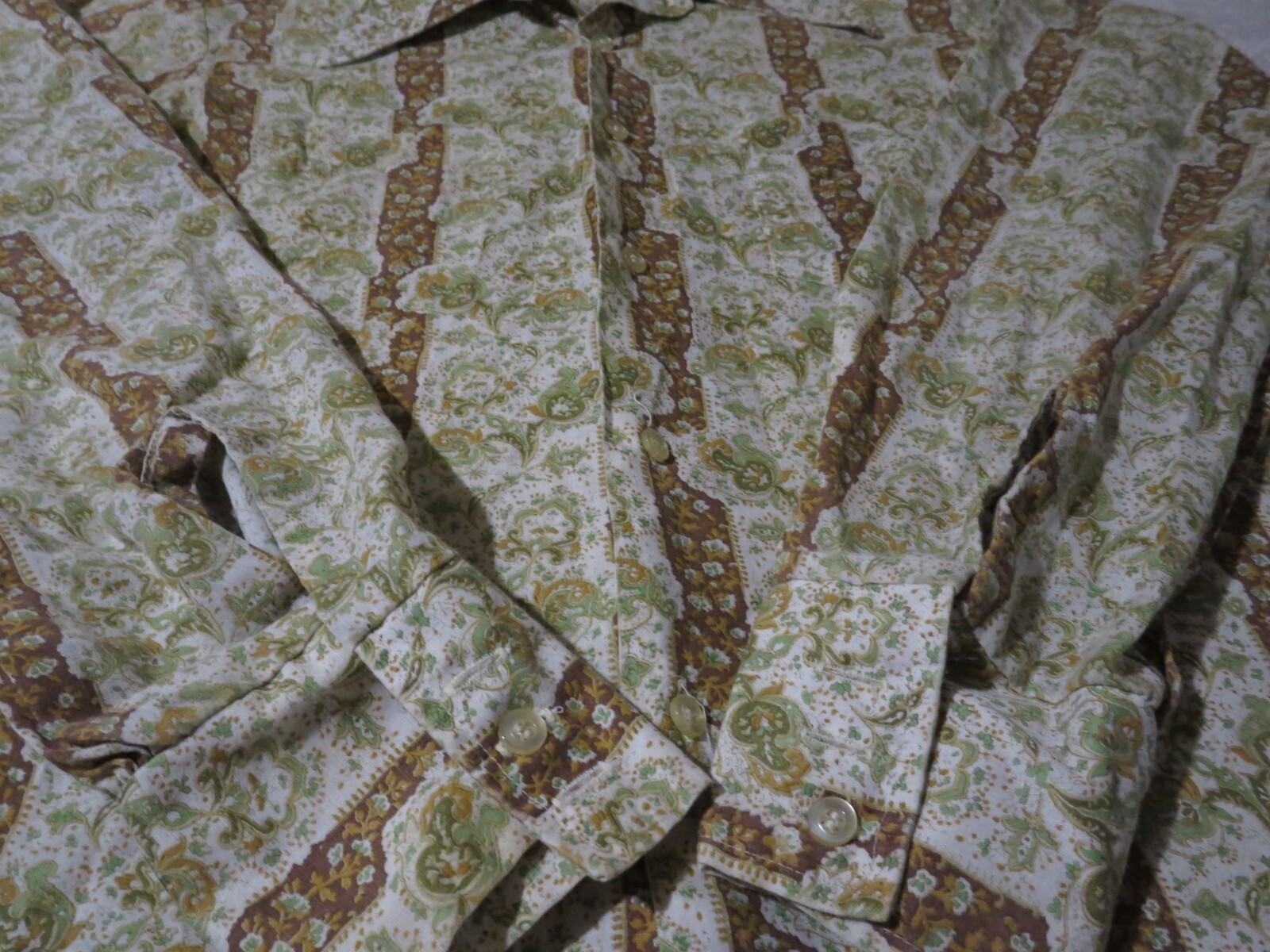 Vintage Put on Shop Sears Roebuck Size 20 Long Sleeve Button Shirt