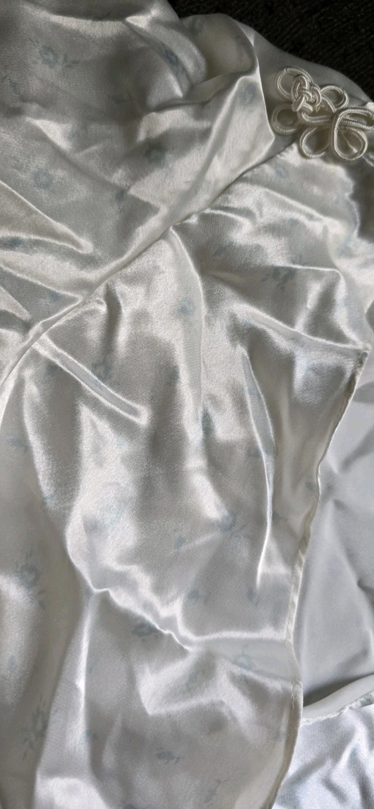 VTG Jessica Lynn Peignoir Satin Second Skin Nightgown Flutter Shawl Jacket SZ M