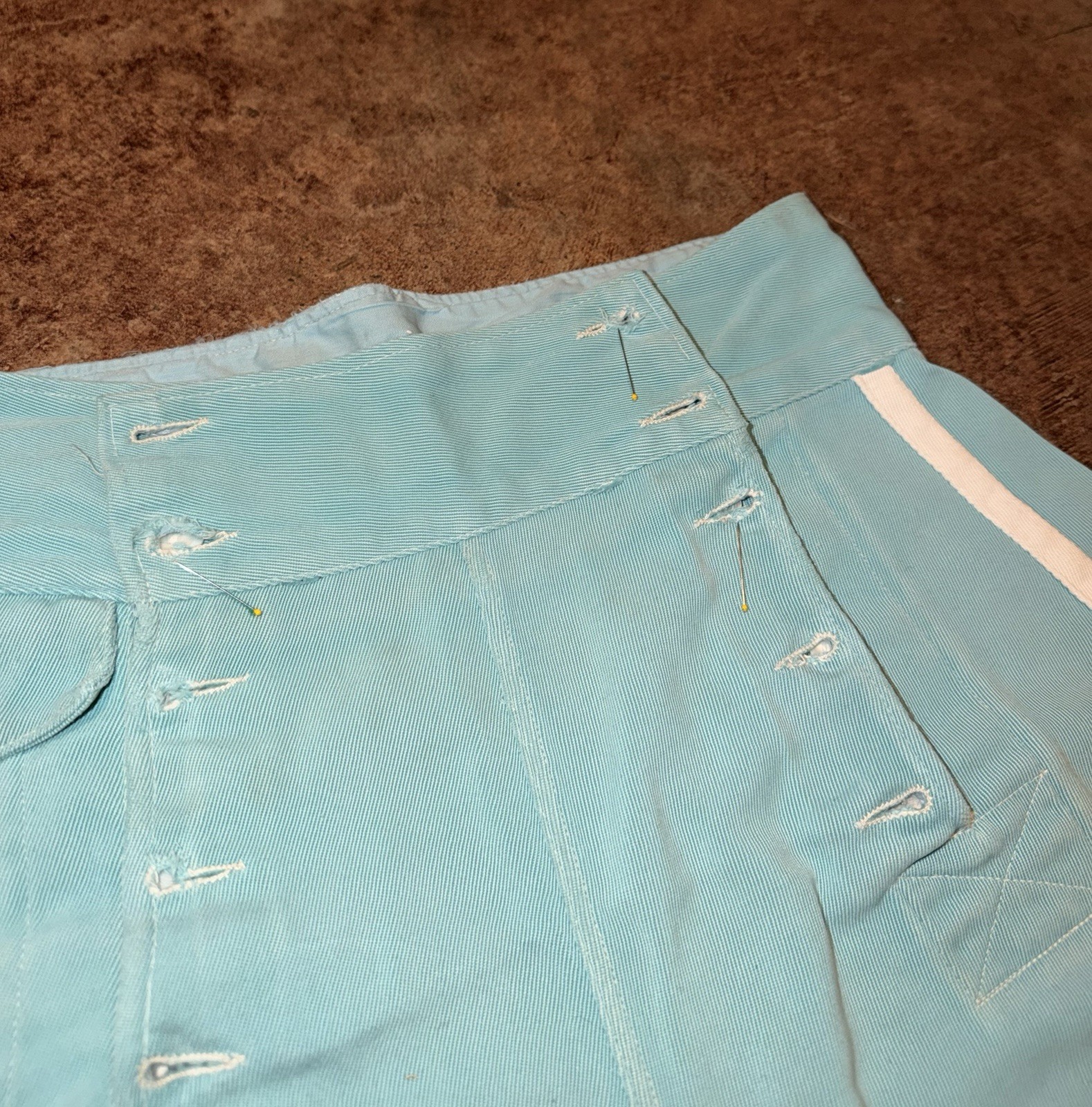 Vintage 40’s 50’s Whitman Gabardine Button Front/Flap Twill Sailor/Play Shorts