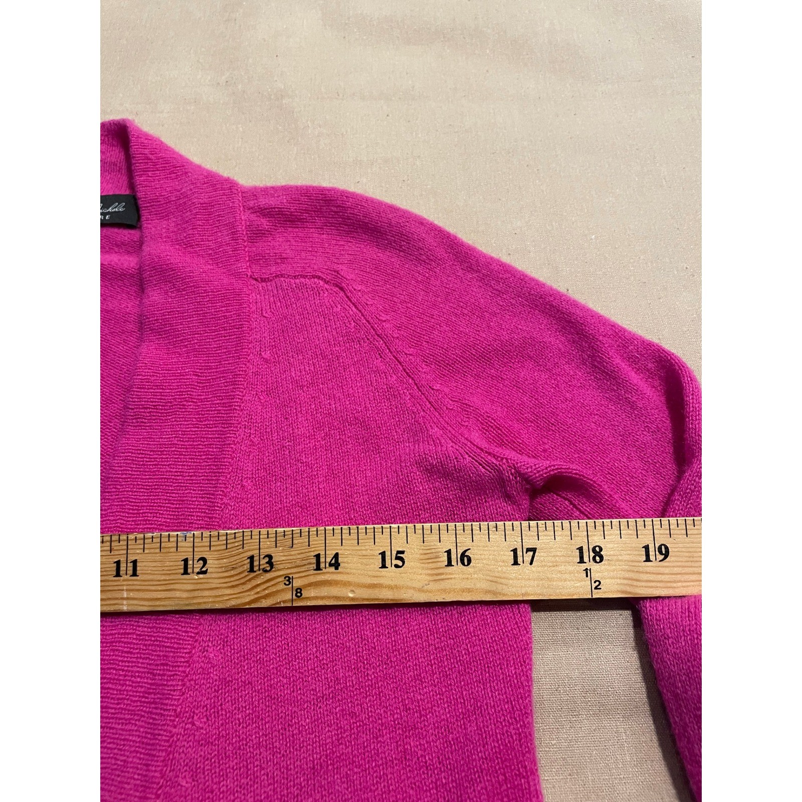 Claudia Nichole Cashmere Cardigan Size S Pink Open Front Lightweight Luxury