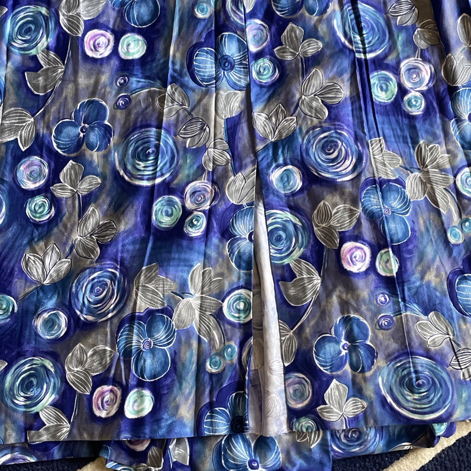 VTG Nani Of Hawaii Blue, Purple Floral Dress M Never Worn
