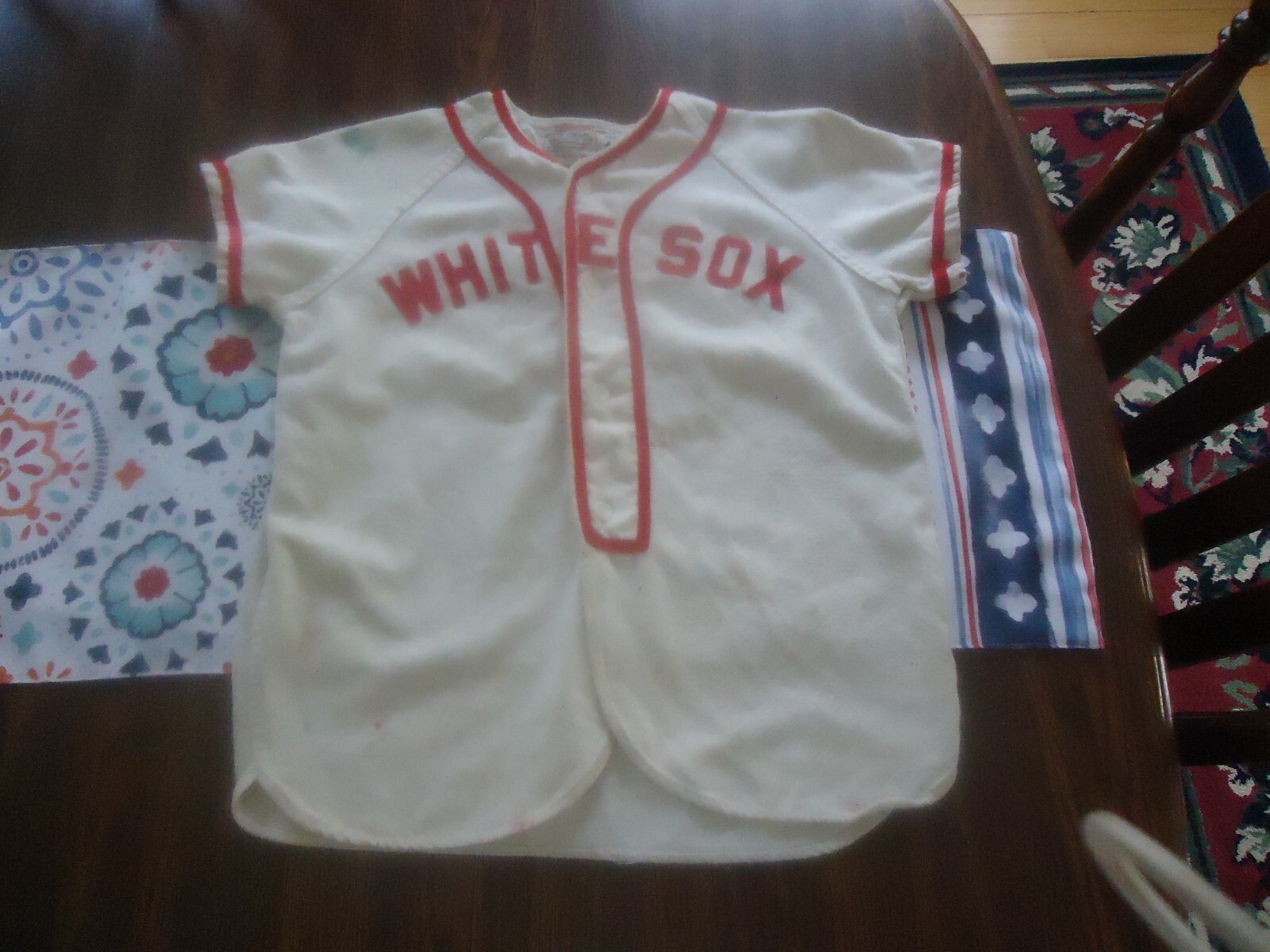 Vintage WHITE SOX Youth Little League Baseball Jersey, WILSON, Made in USA Sz M