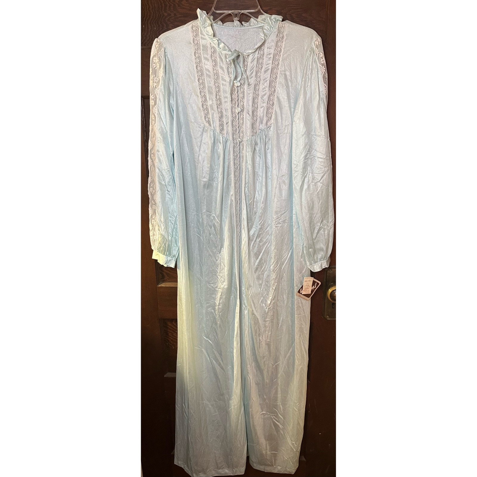 NWT Vintage Vivana Deena Badische Baby Blue Nightgown Size M
