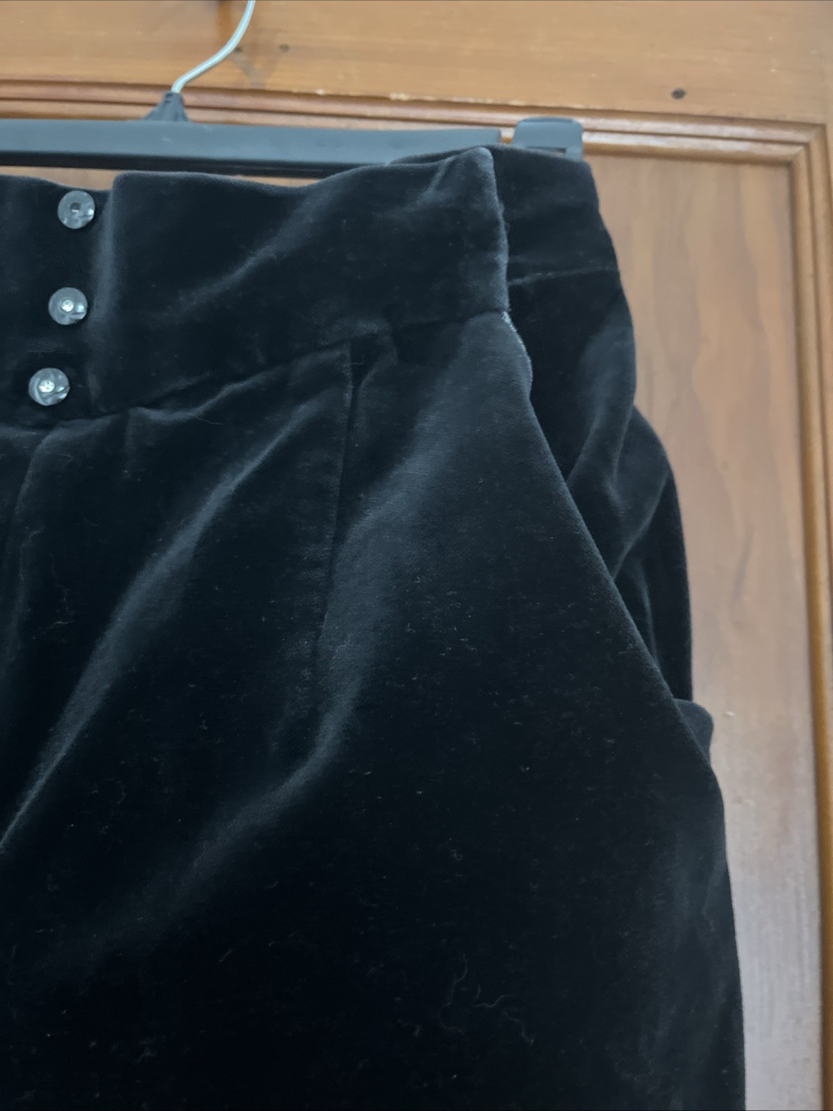 Vintage 80s Niedieck Women’s Black Velvet High Rise Tapered Pants Sz 28×26