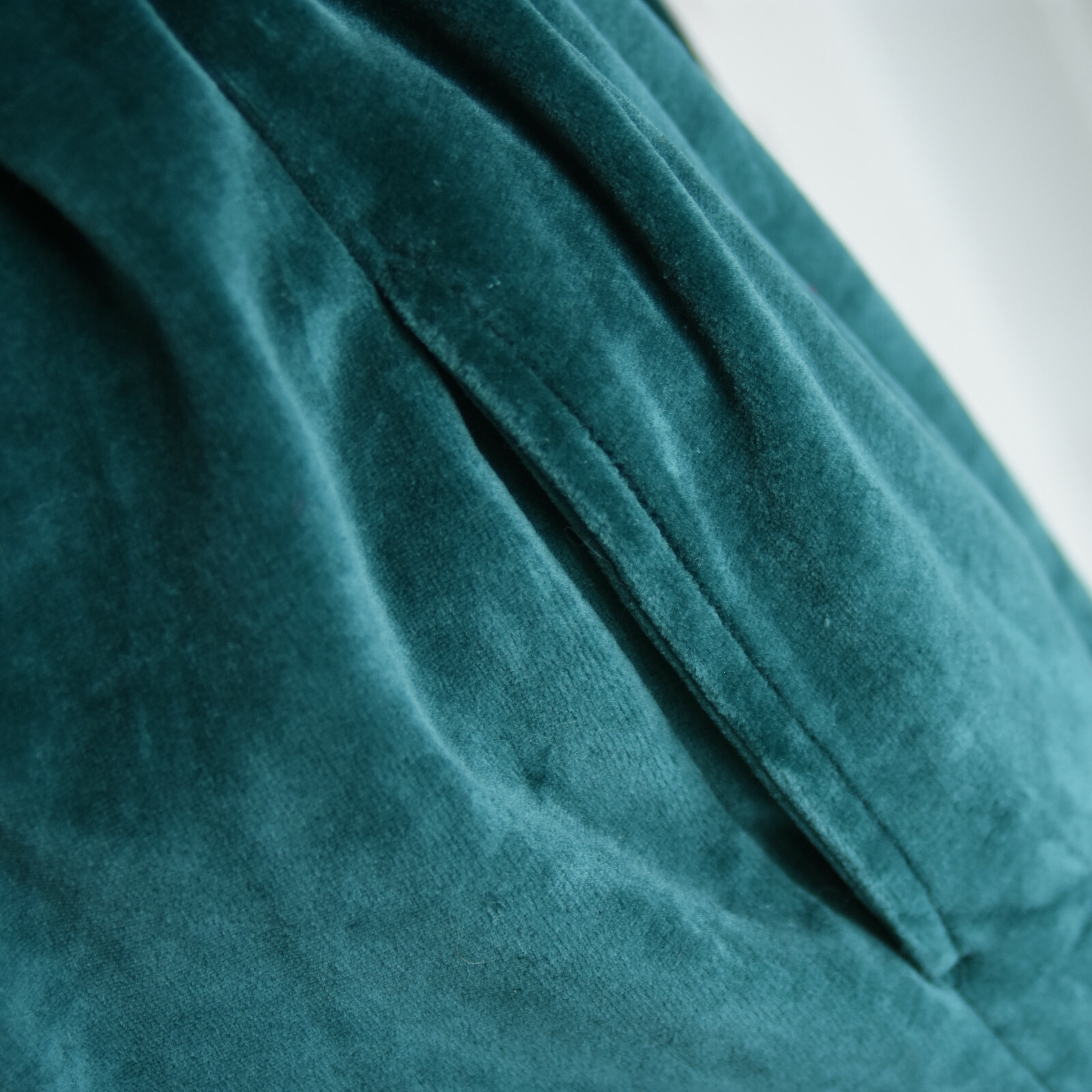 Vintage Velour Belted Dress by Gertrude Davenport W/Pockets Sm
