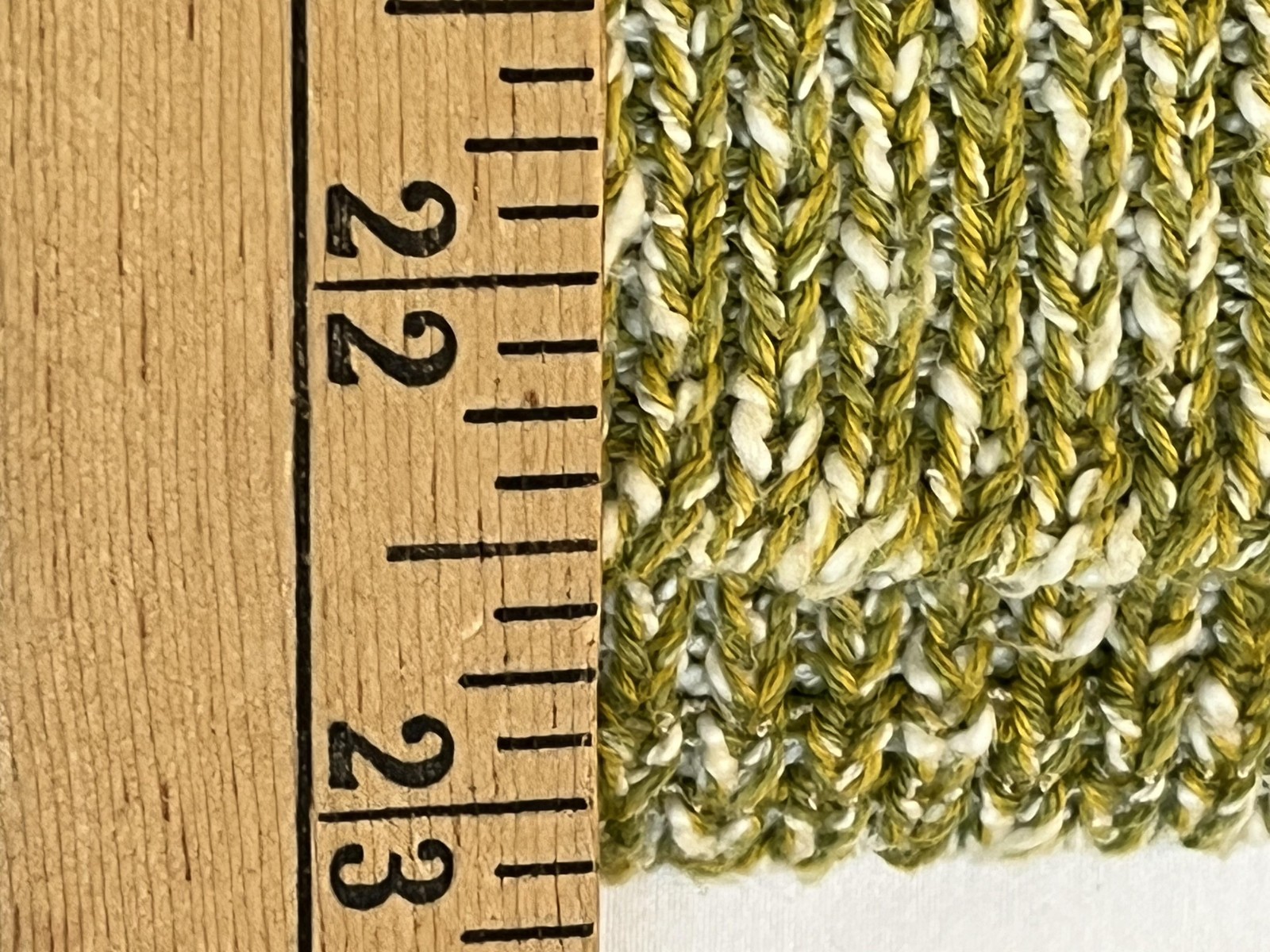 Vintage 50s Caldwell Knit Rite Hand Knit Sweater Short Sleeve Lg Green Yellow