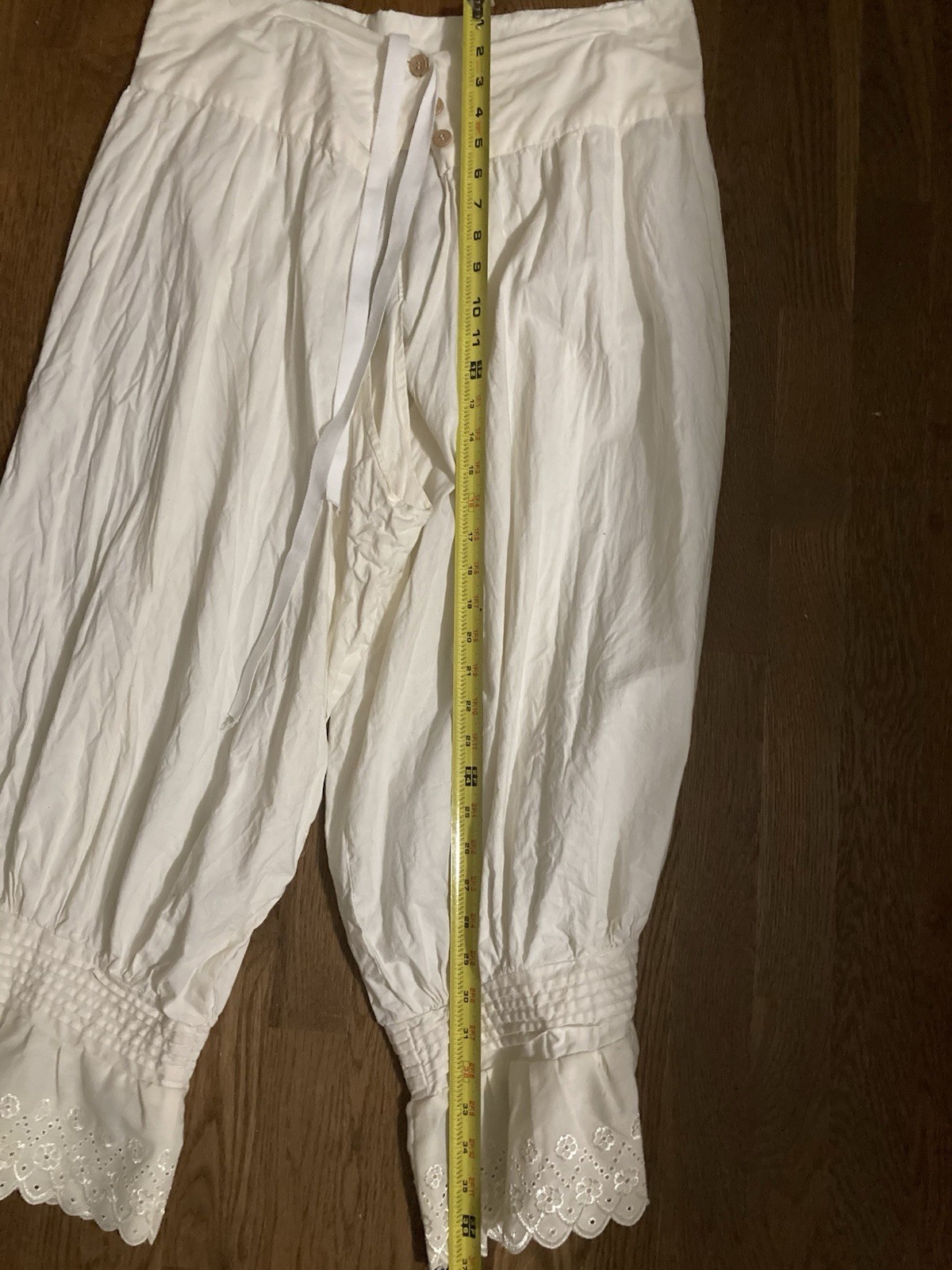 Vintage Victorian Ivory Ruffle Lace Bloomers Pantaloons Reenactment Clothes