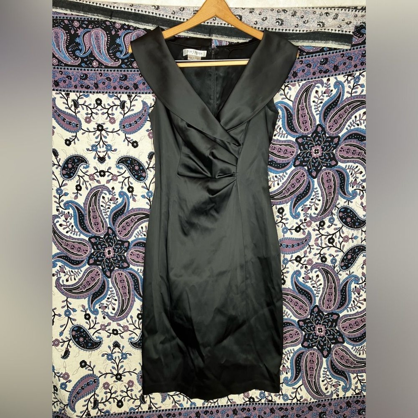 Kay Unger VTG satin twist cocktail dress
