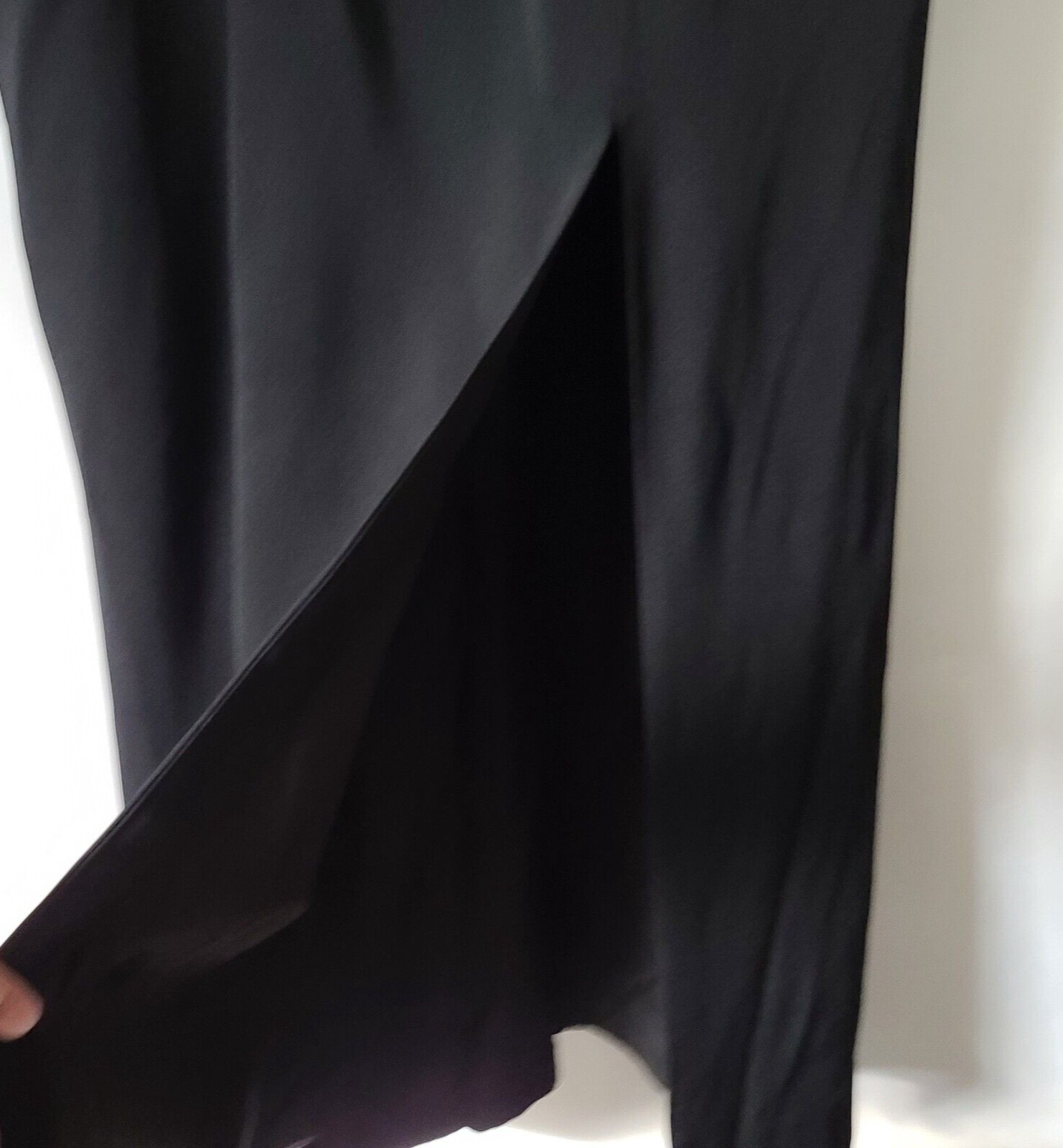 Vtg BB Collections Halter Maxi Sheath Dress Sz 6 Black Slit Formal Prom Dressy