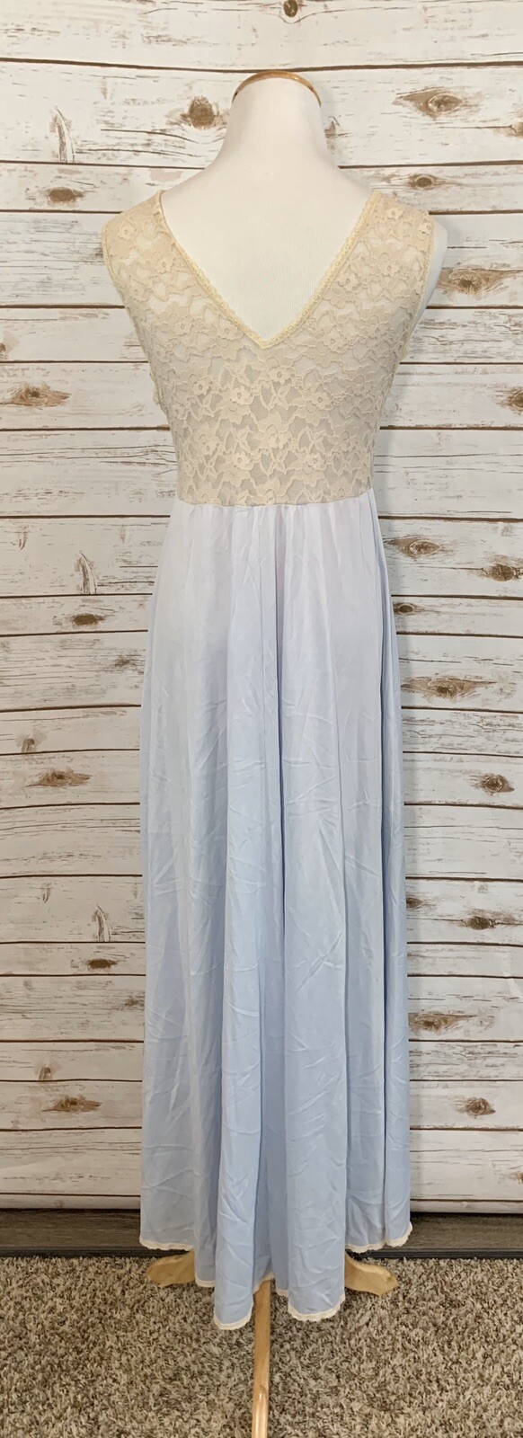 Vintage Jenelle Of California Lace Tie Negligee Nightgown Nightie Lingerie