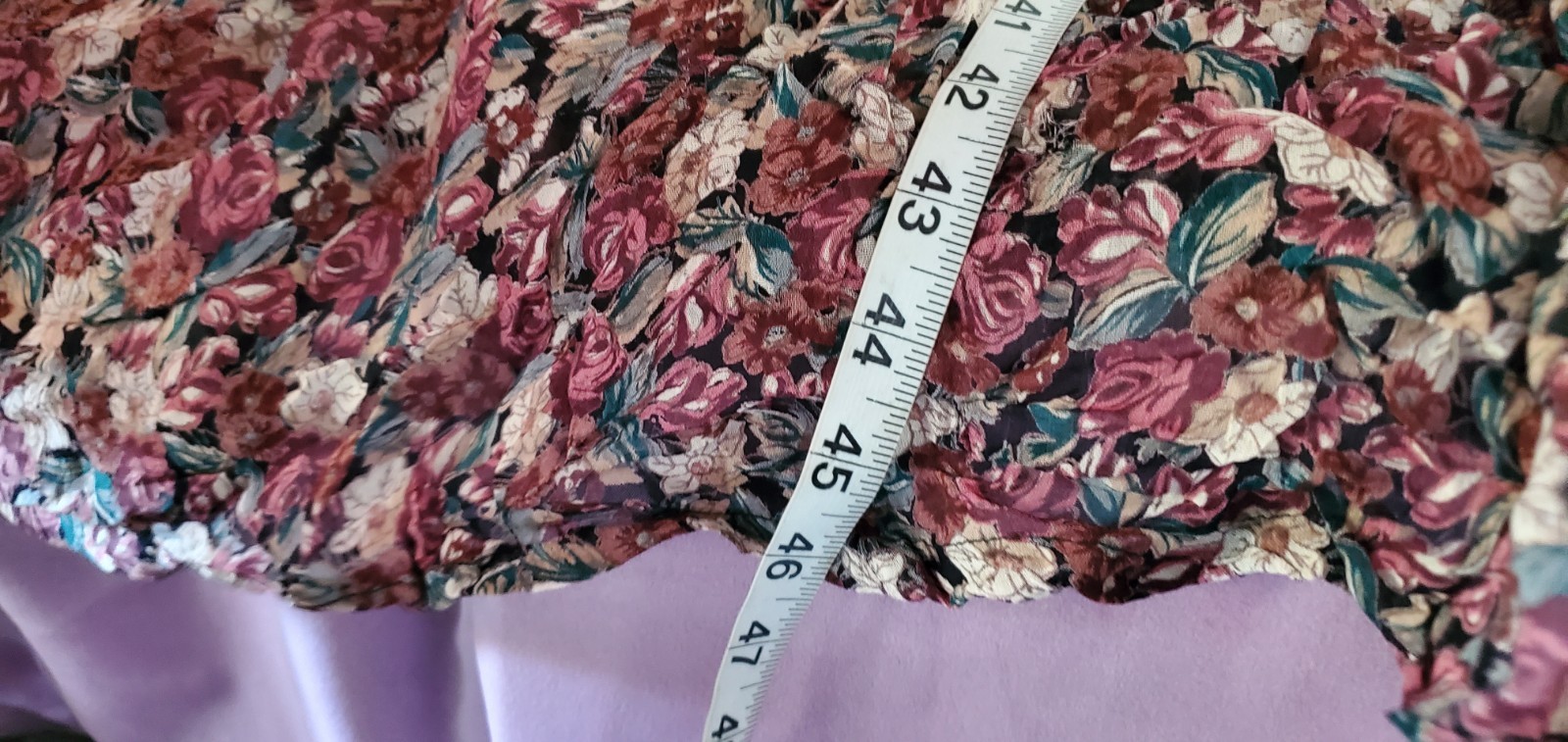 Vintage Nostalgia Dress Floral M Long Sleeve Button-Up Ruffled Semi-Sheer
